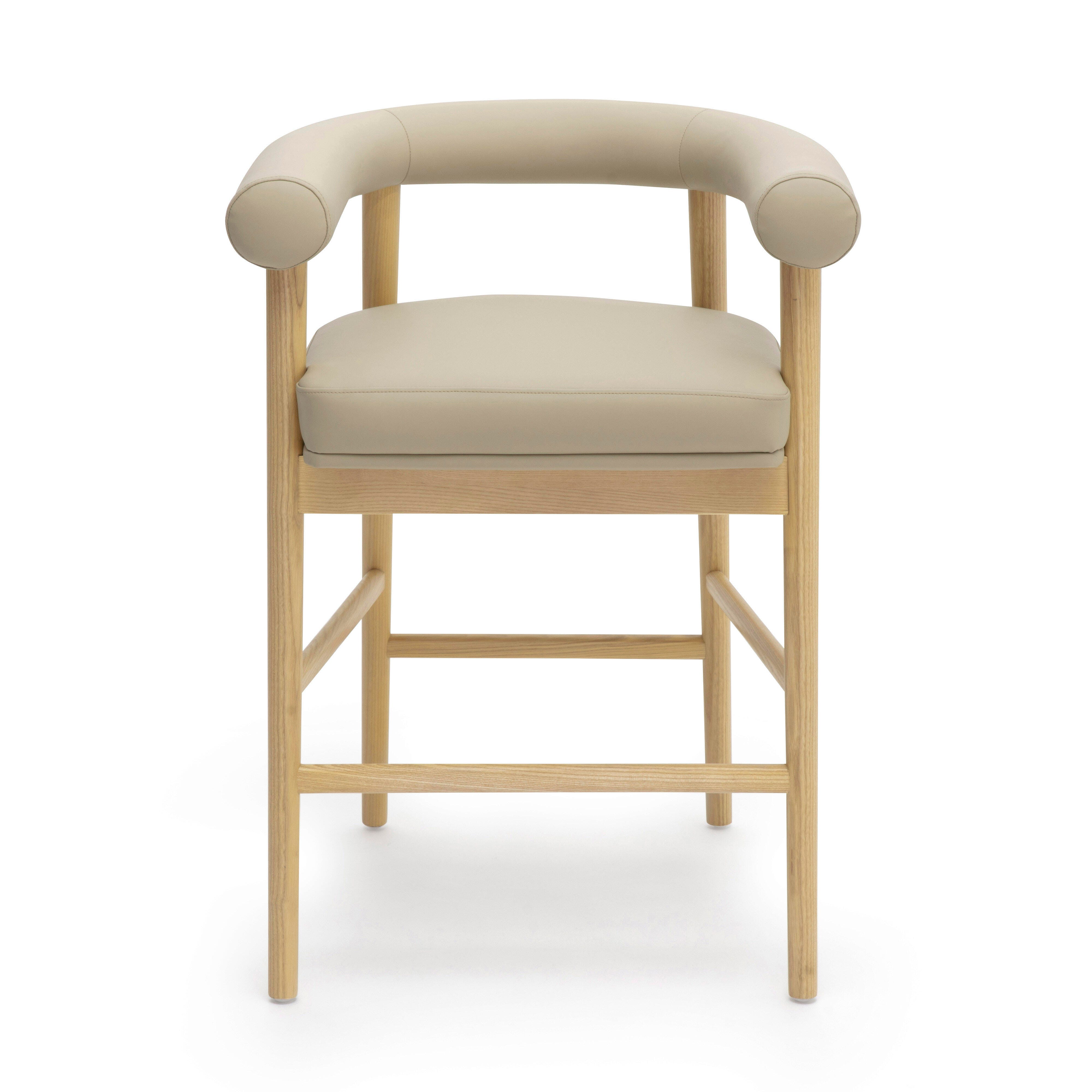 TOV Furniture Spara Counter Height Bar Stool, Taupe, large