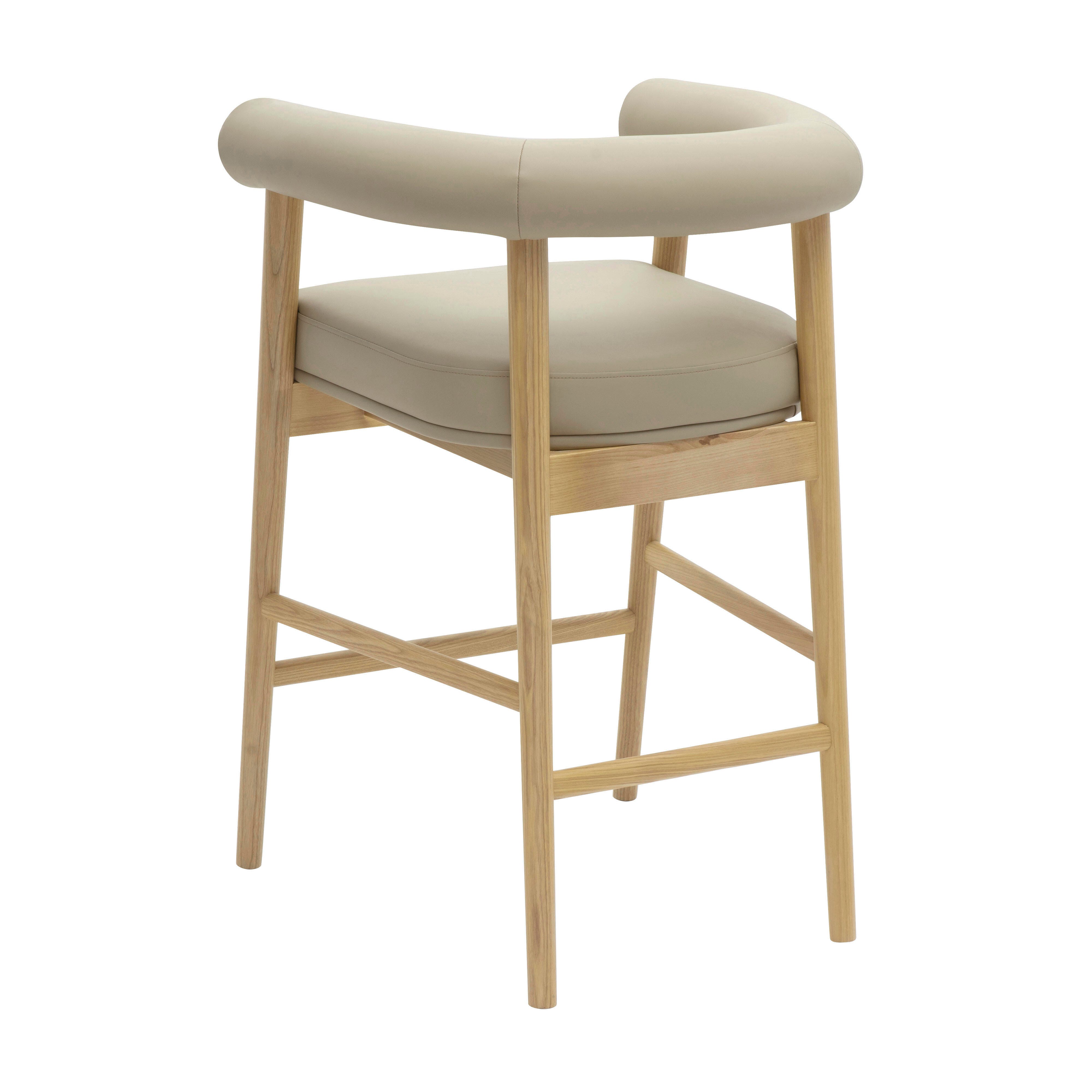 TOV Furniture Spara Counter Height Bar Stool, Taupe, large