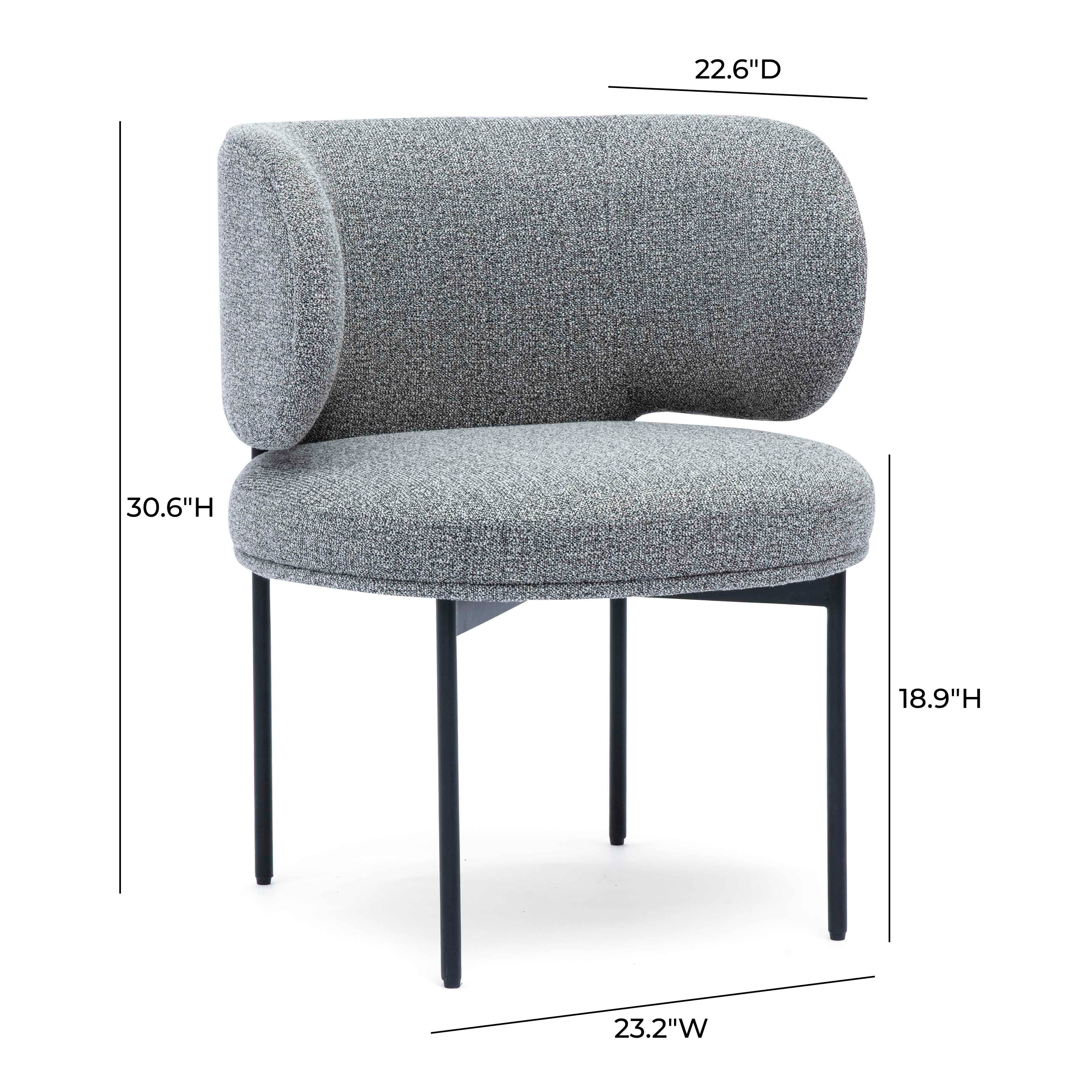 TOV Furniture Maureen Dining Chair, Gray, large