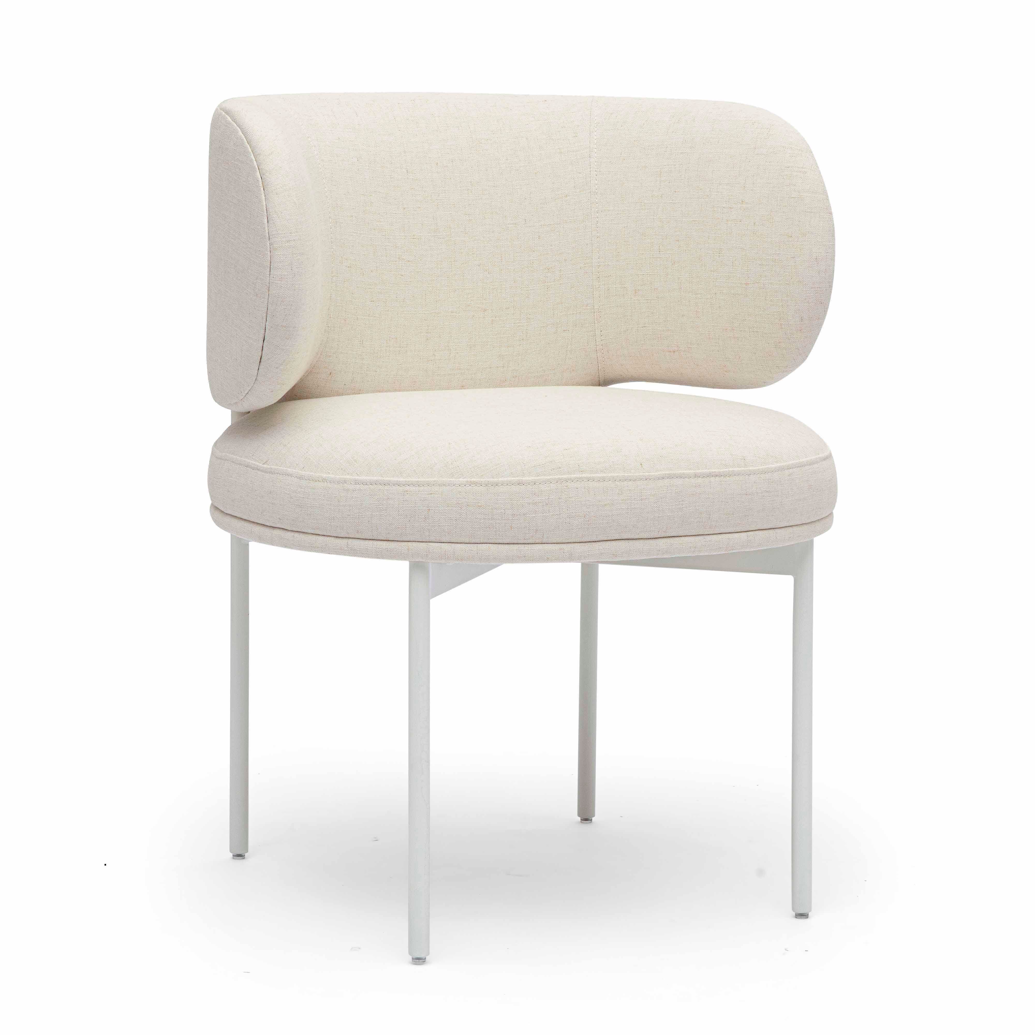 TOV Furniture Maureen Dining Chair, Cream, large