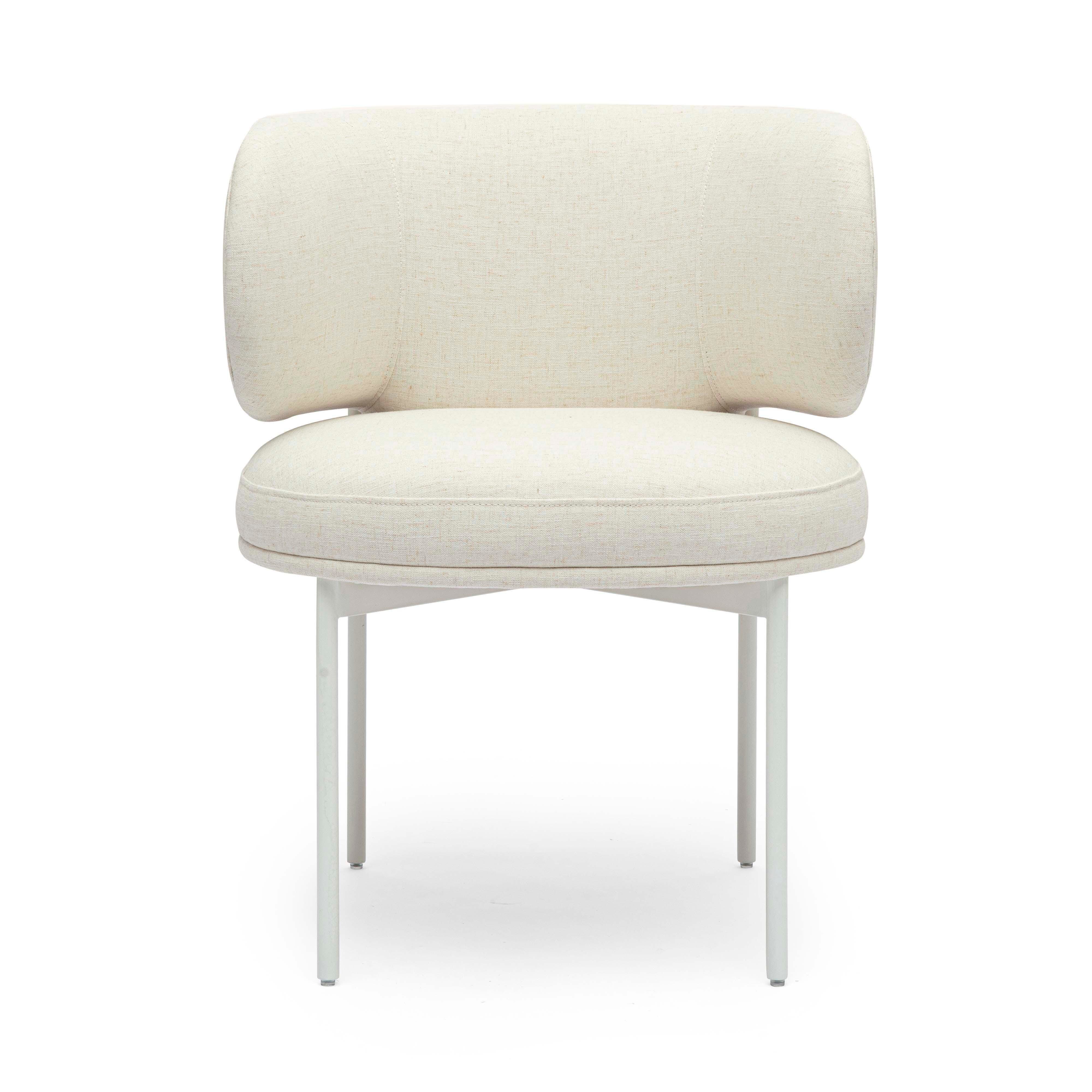 TOV Furniture Maureen Dining Chair, Cream, large