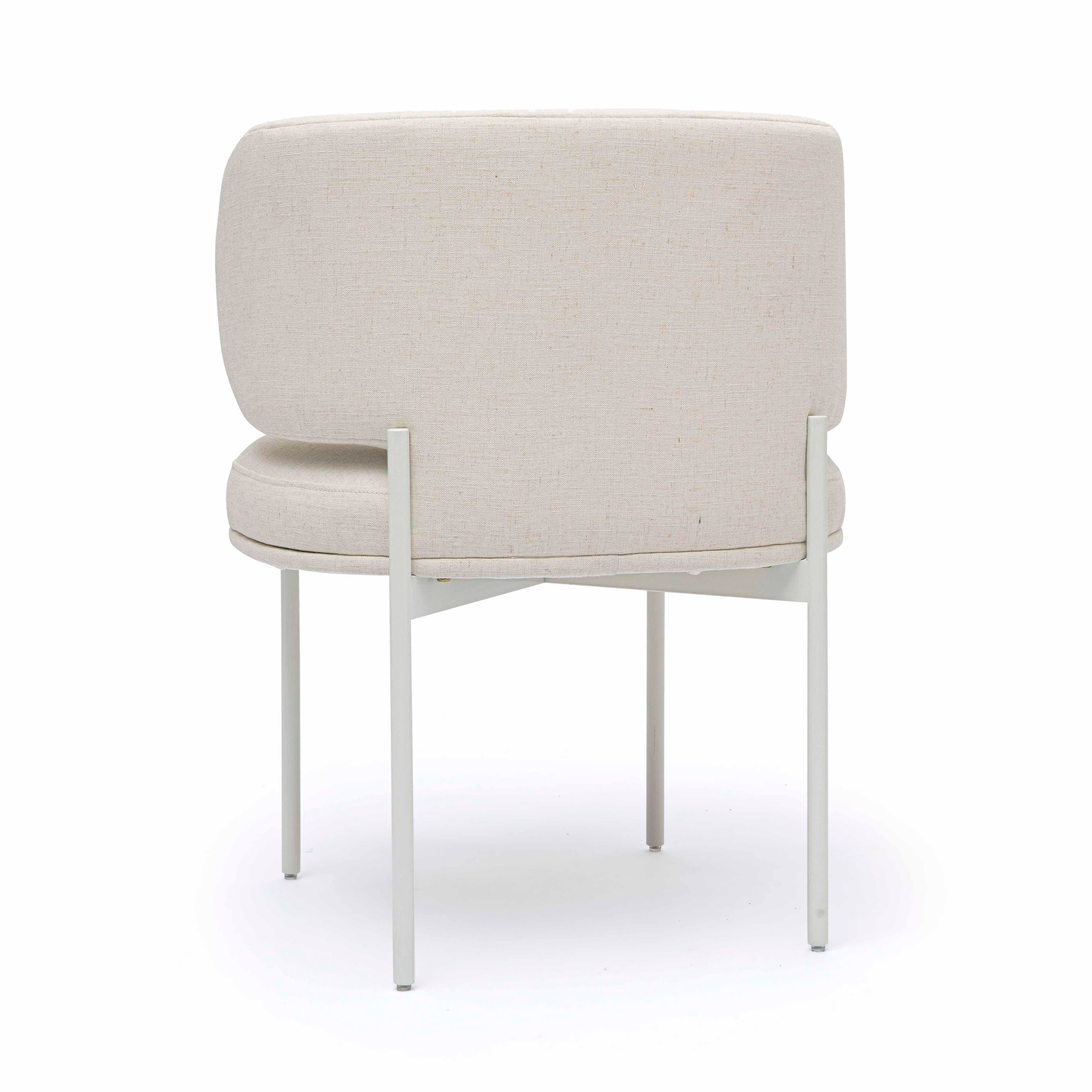 TOV Furniture Maureen Dining Chair, Cream, large