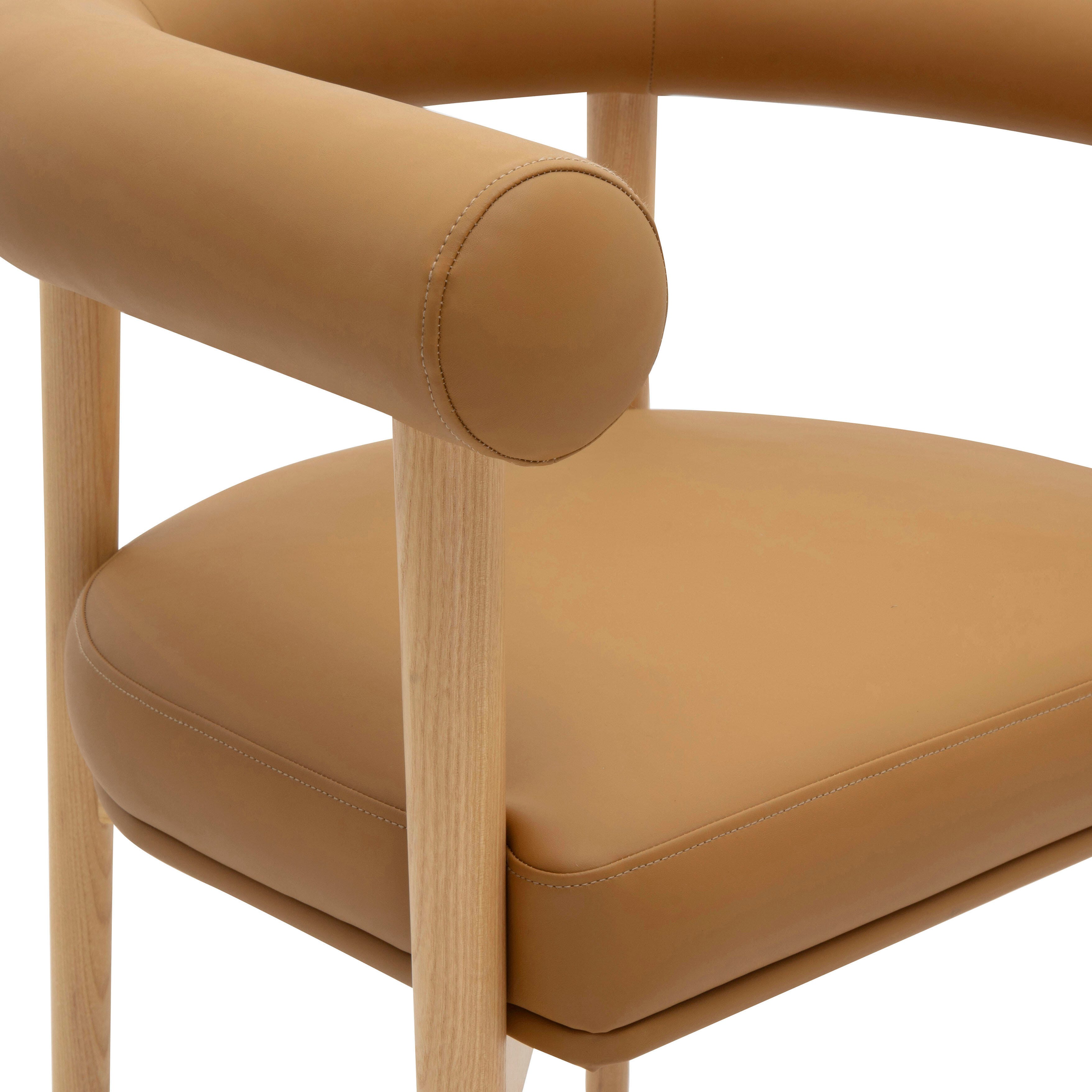 TOV Furniture Spara Dining Chair, Cognac, large
