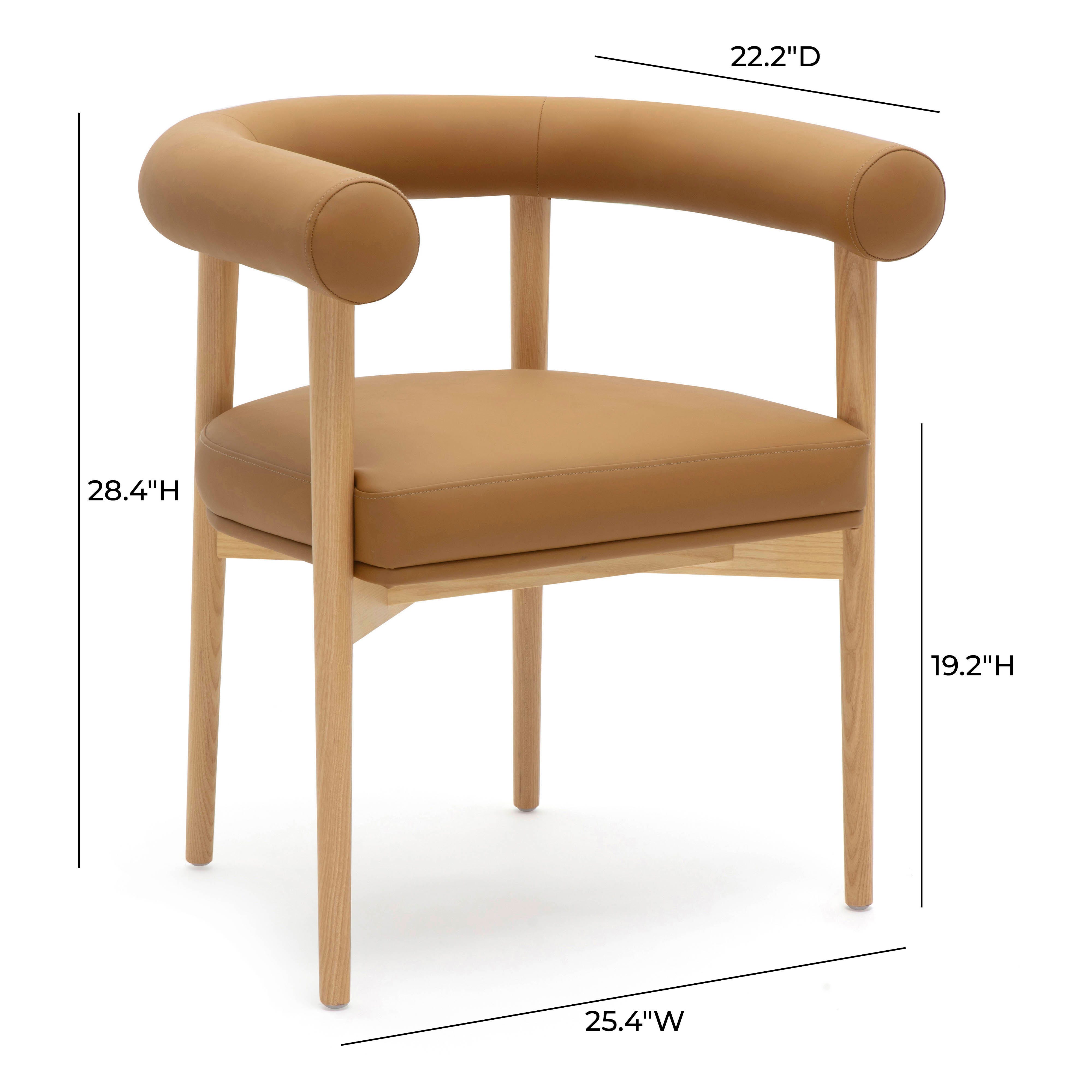 TOV Furniture Spara Dining Chair, Cognac, large