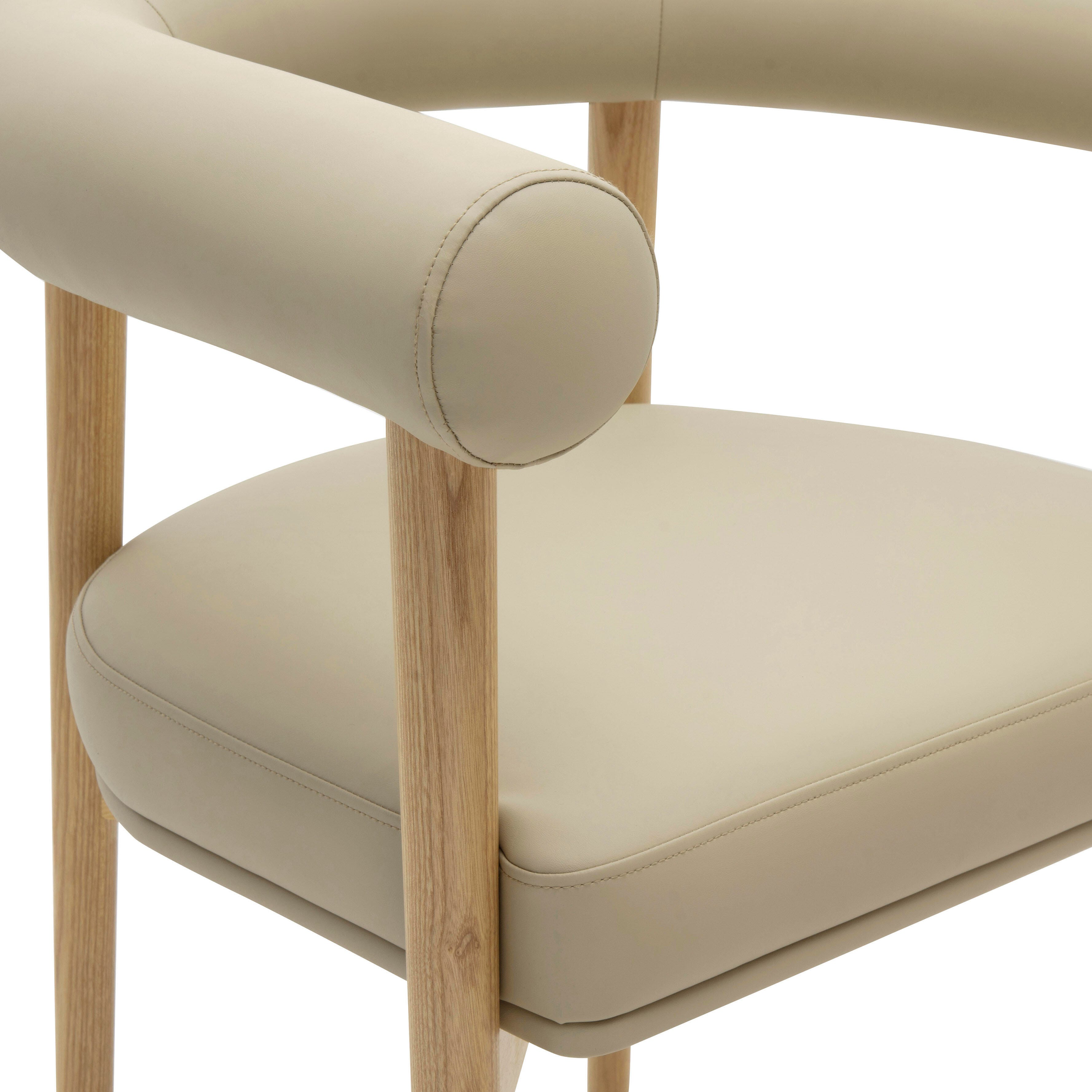 TOV Furniture Spara Dining Chair, Taupe, large