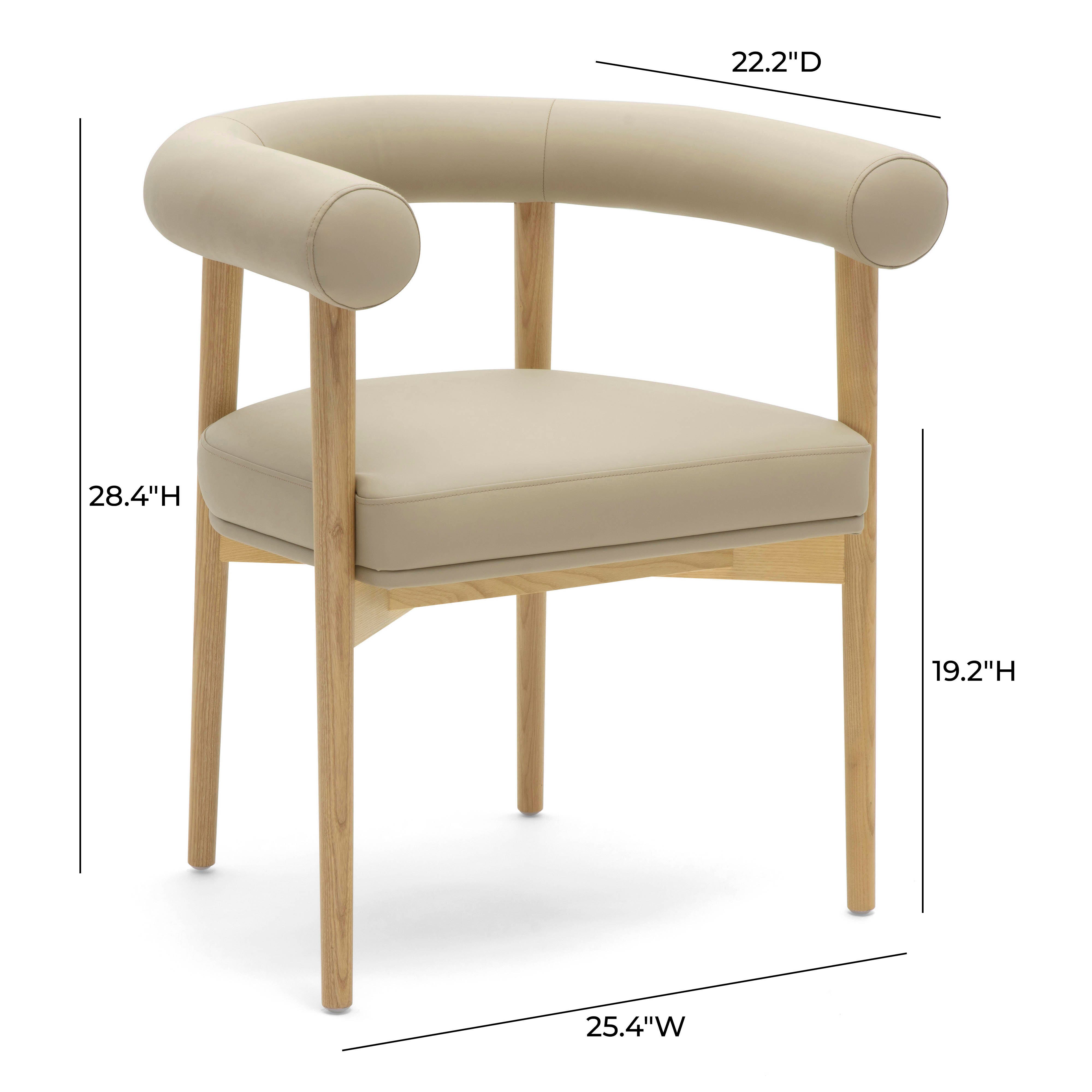 TOV Furniture Spara Dining Chair, Taupe, large
