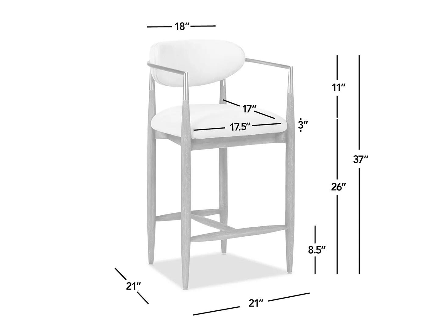 Jennifer Taylor Home Artemis Bar Height Bar Stool, , large