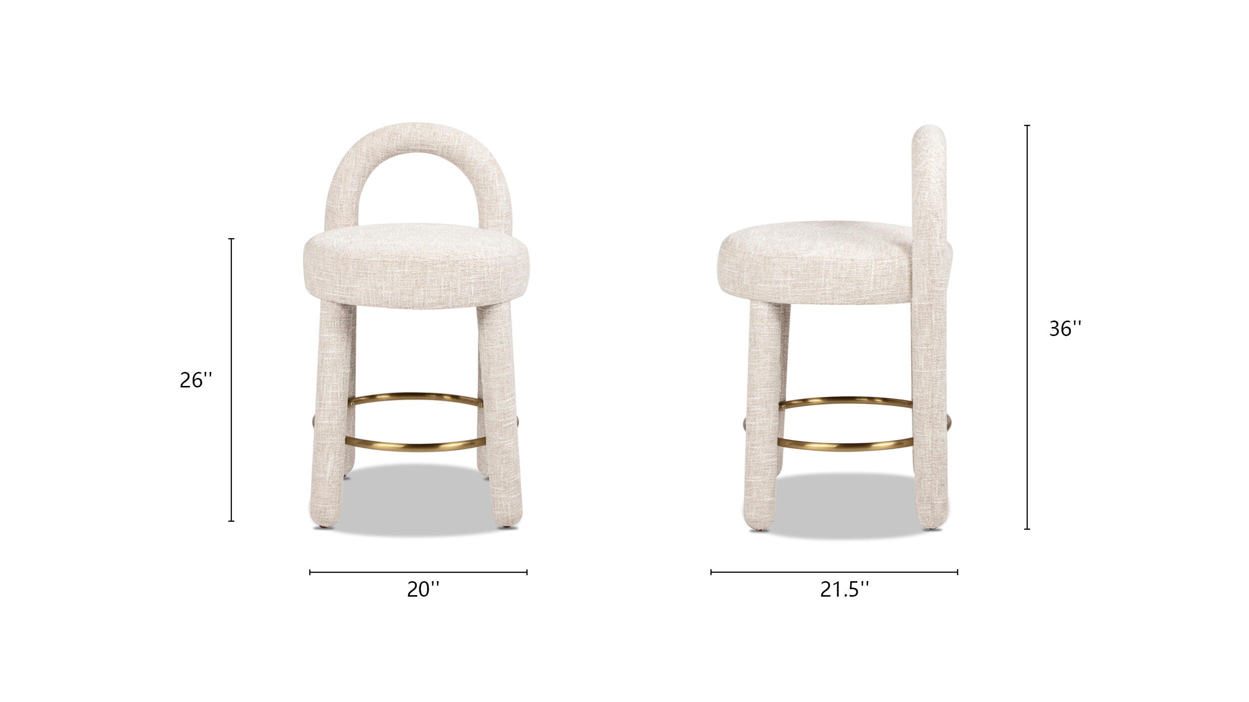 Jennifer Taylor Home Penny Bar Height Bar Stool, , large