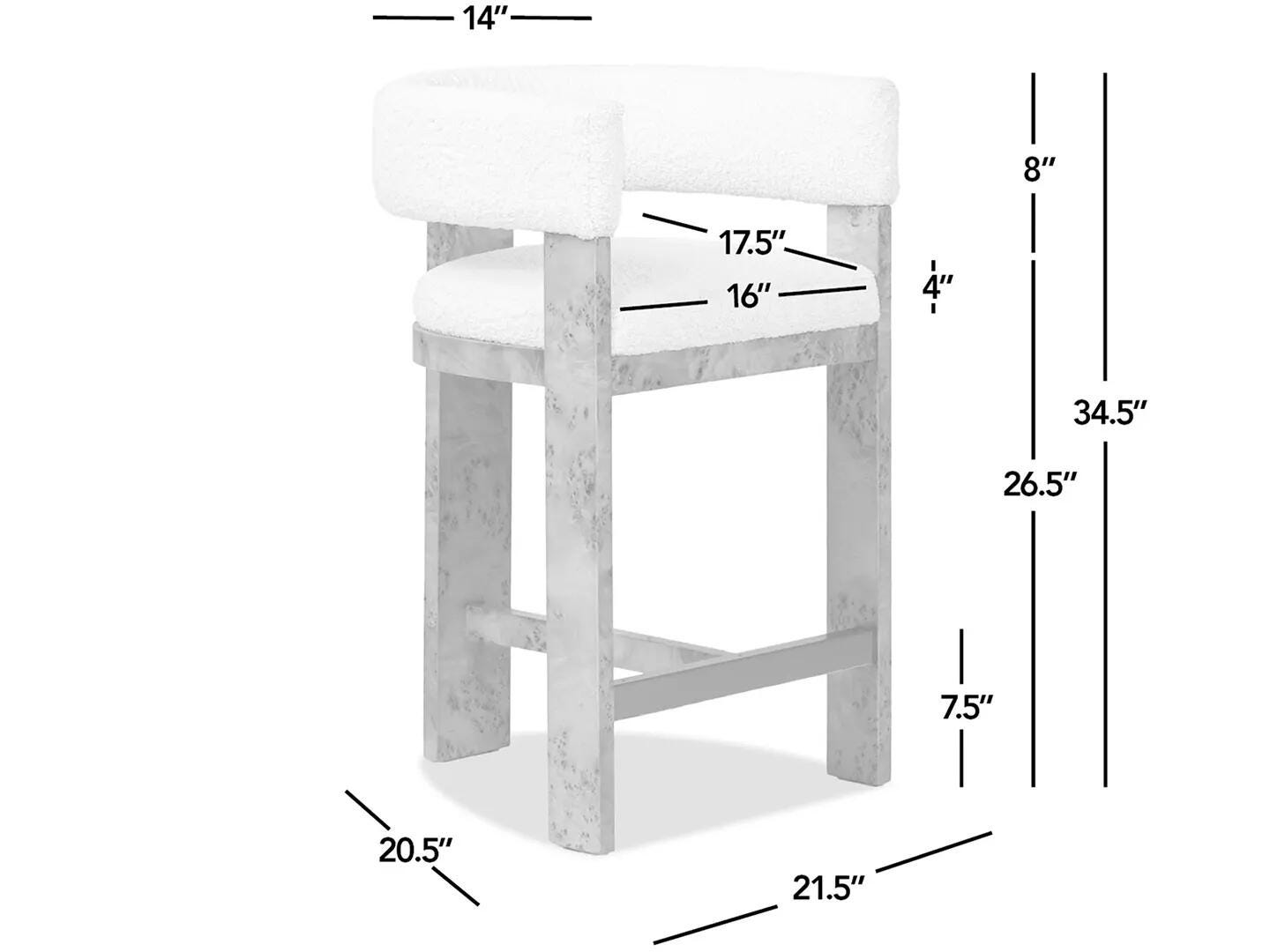 Jennifer Taylor Home Vavona Bar Height Bar Stool, , large