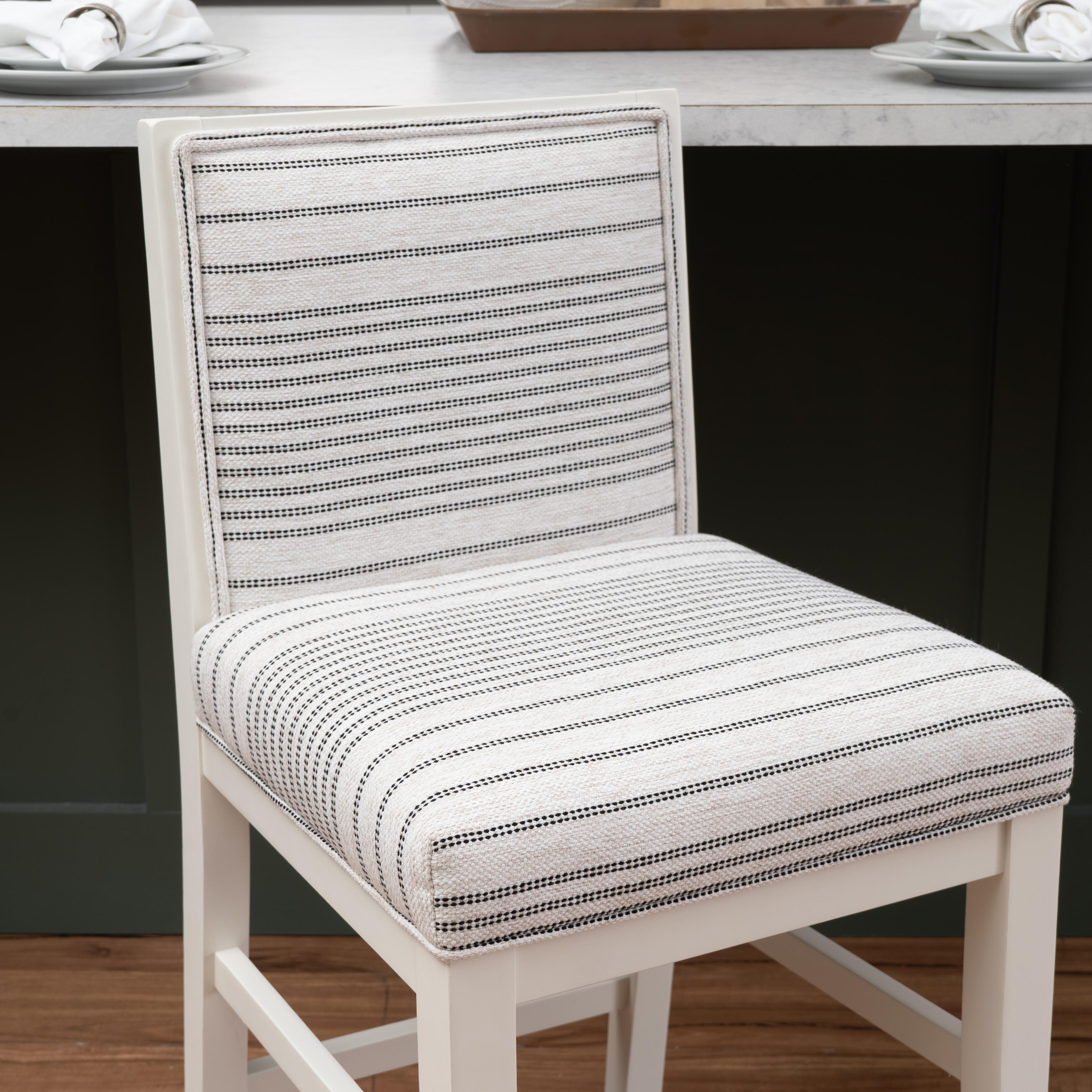 Linon Bobbi Counter Height Barstool (Set of 2), Gray, large