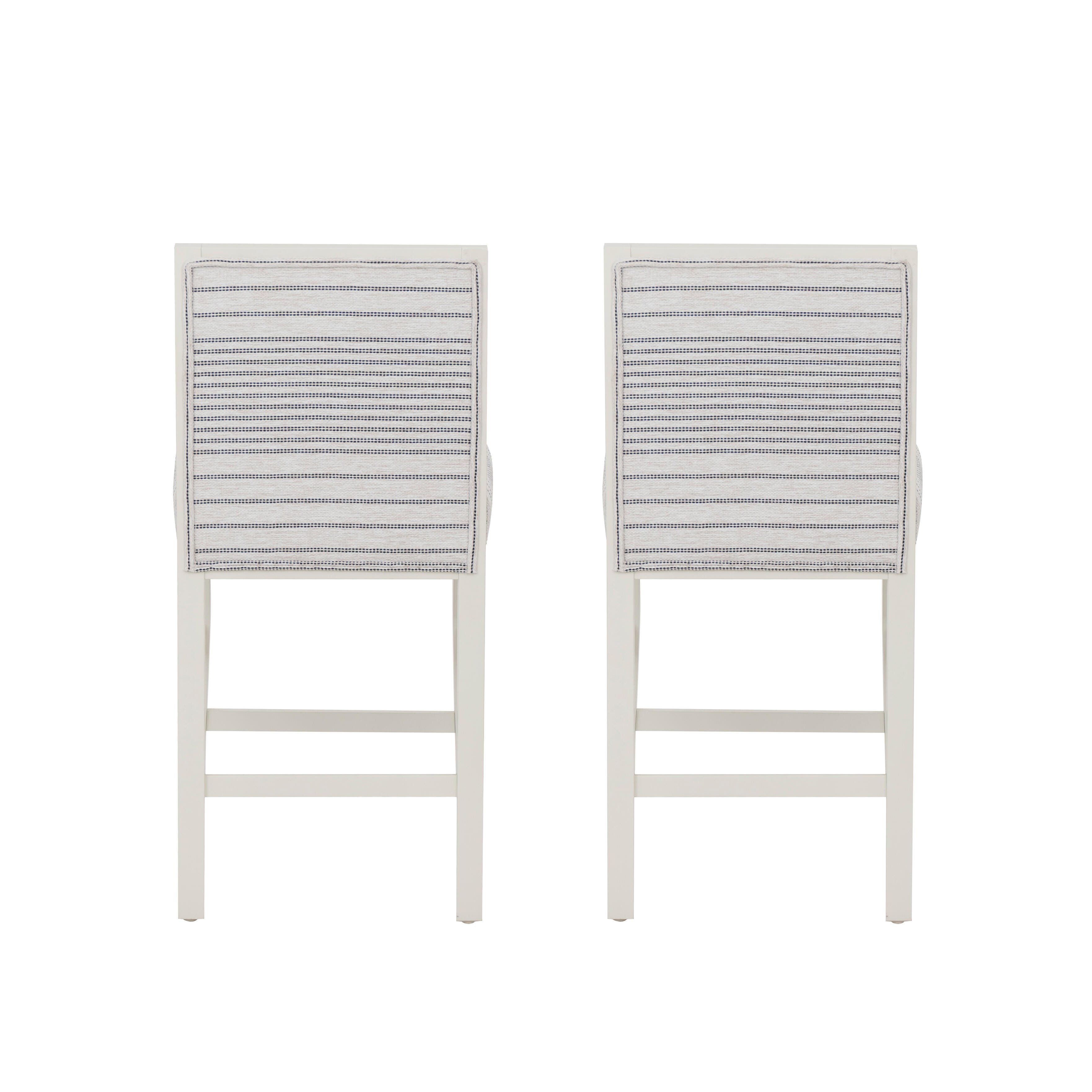 Linon Bobbi Counter Height Barstool (Set of 2), Gray, large