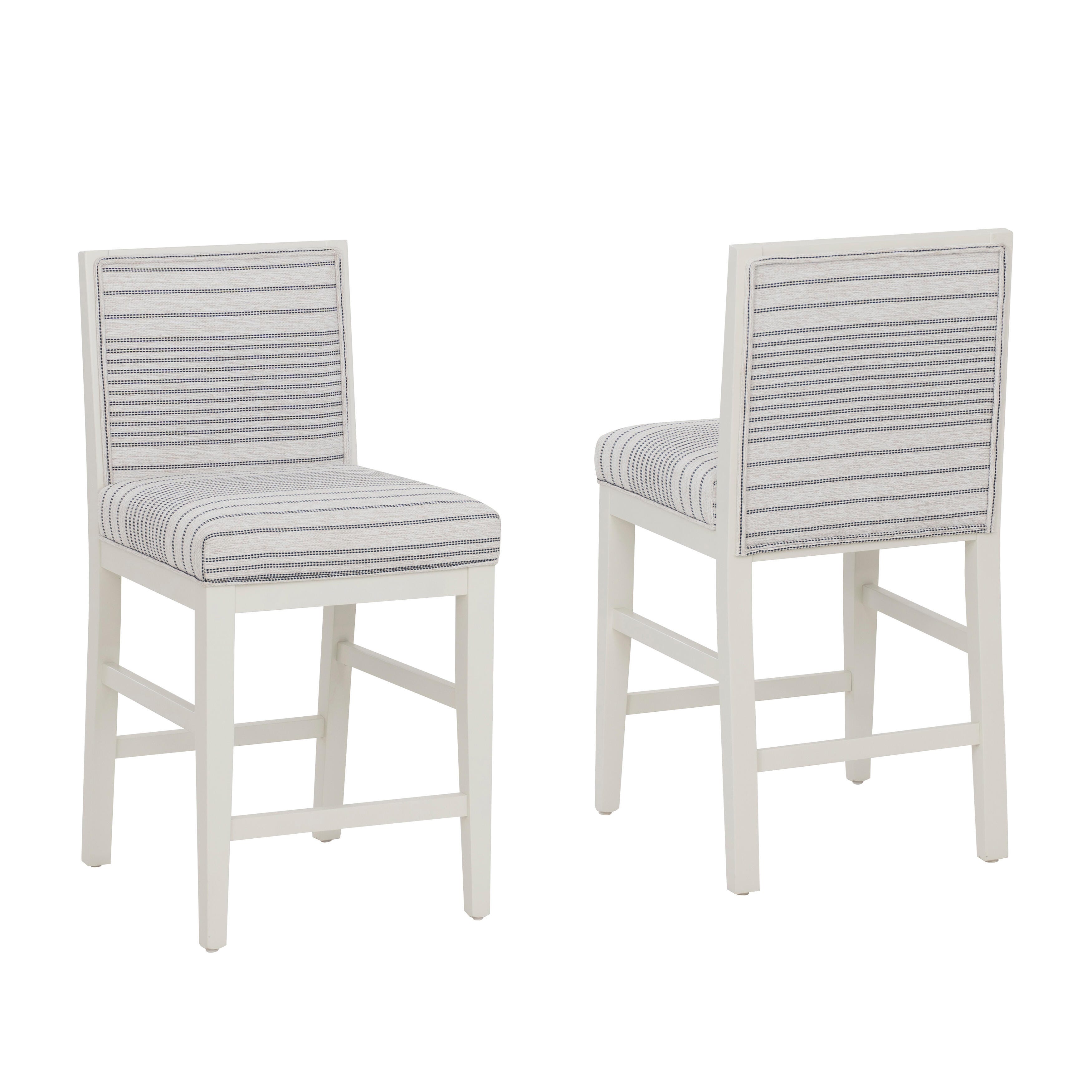 Linon Bobbi Counter Height Barstool (Set of 2), Gray, large