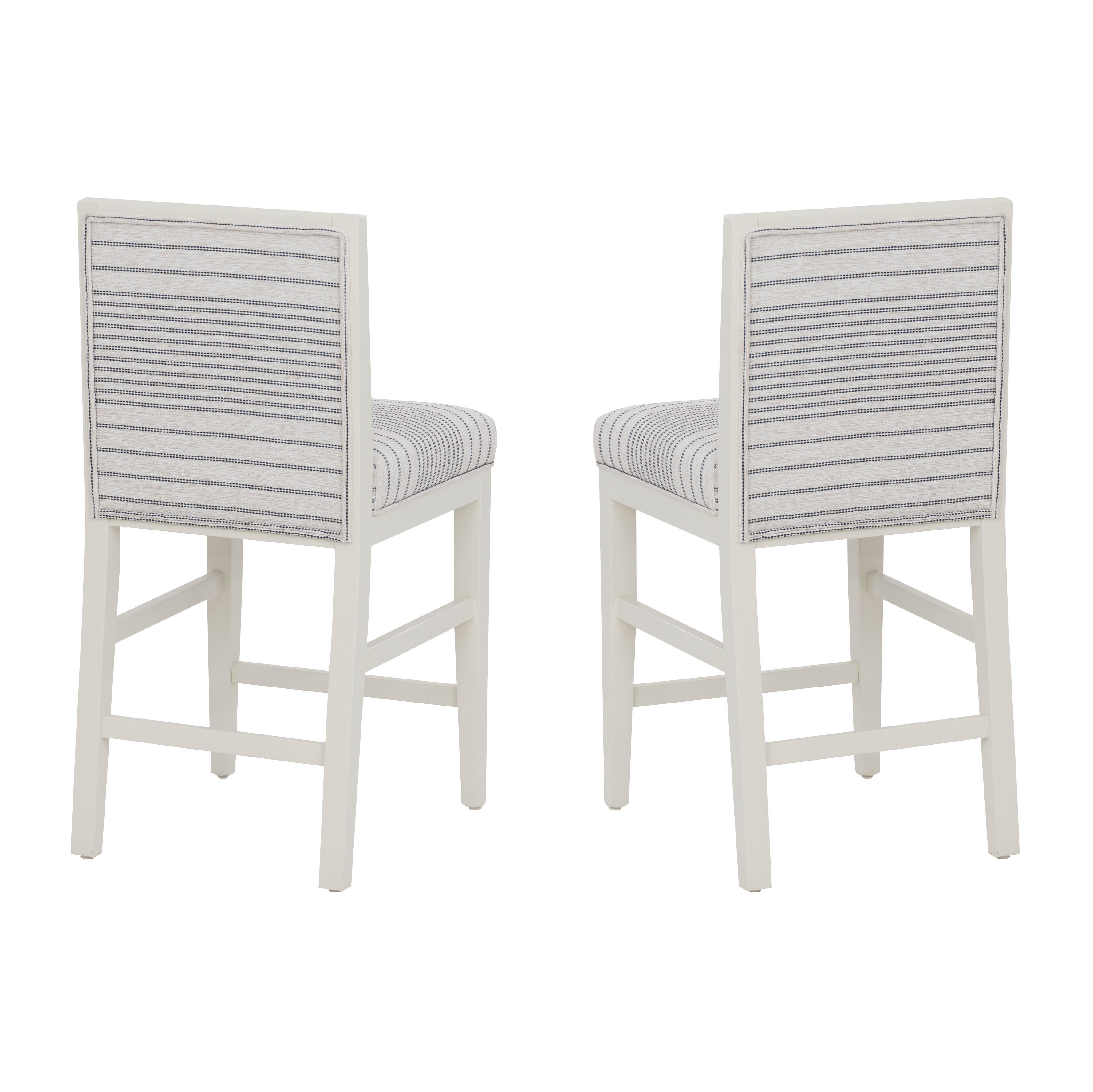 Linon Bobbi Counter Height Barstool (Set of 2), Gray, large