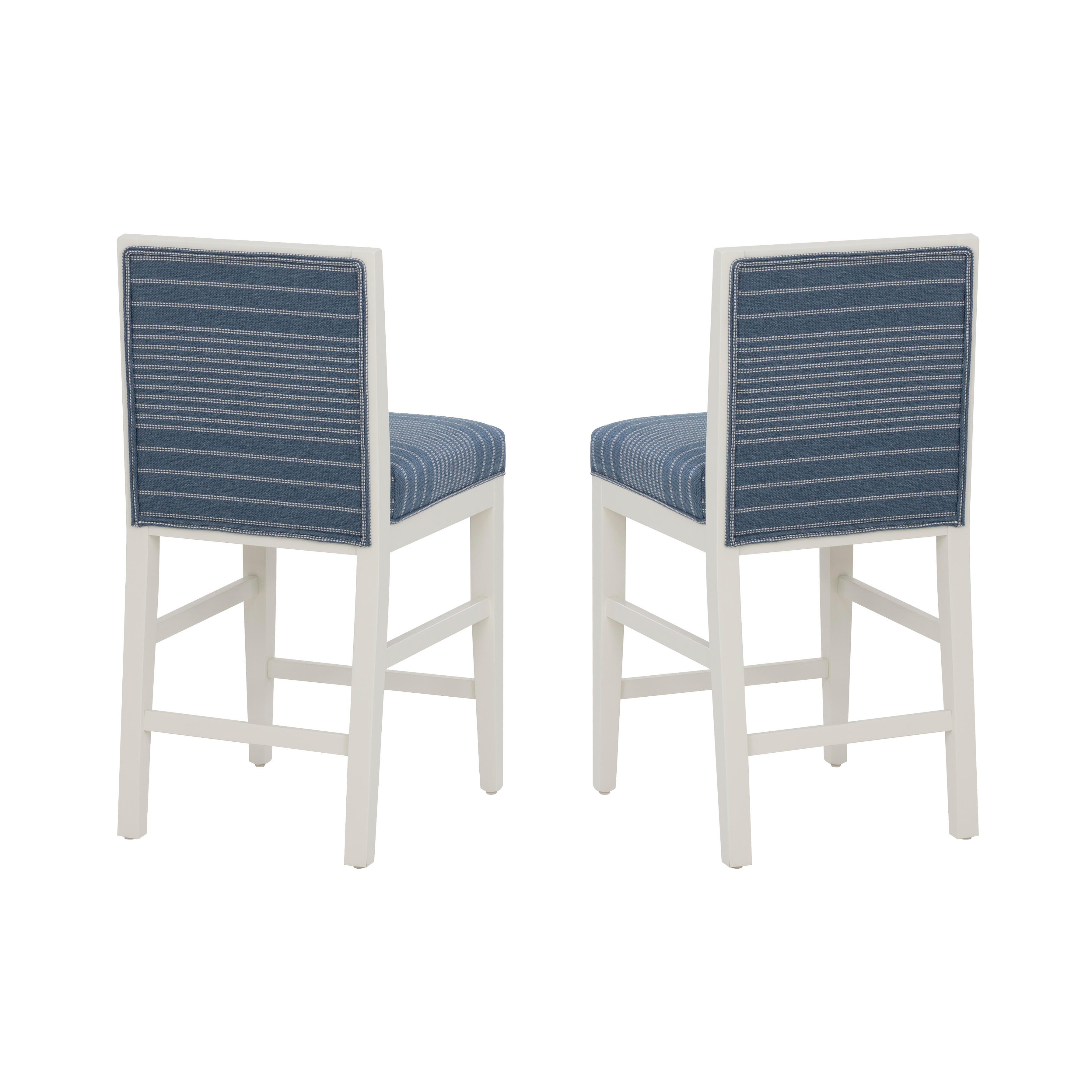 Linon Bobbi Counter Height Barstool (Set of 2), Blue, large