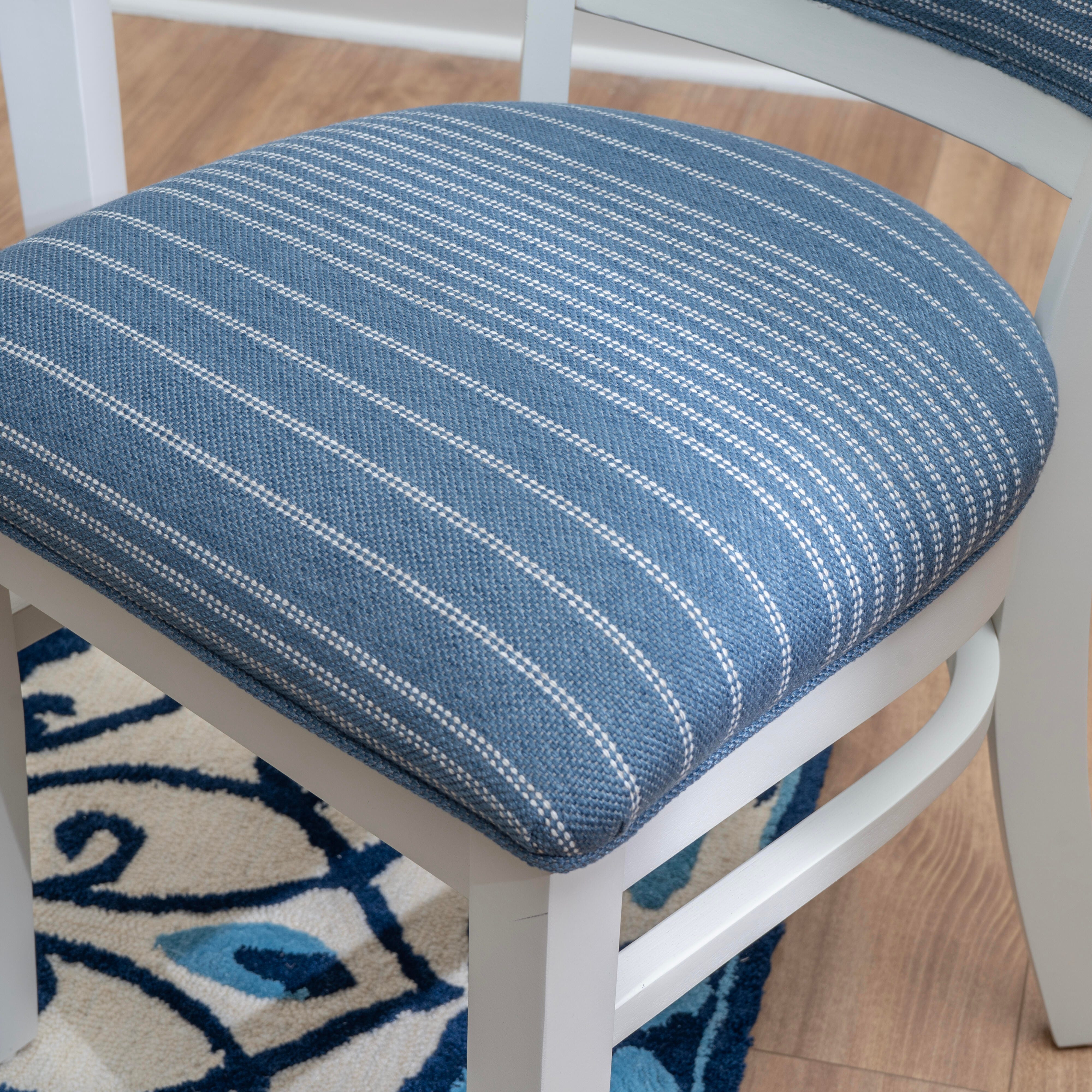 Linon Lanney Side Chair (Set of 2), Blue, large