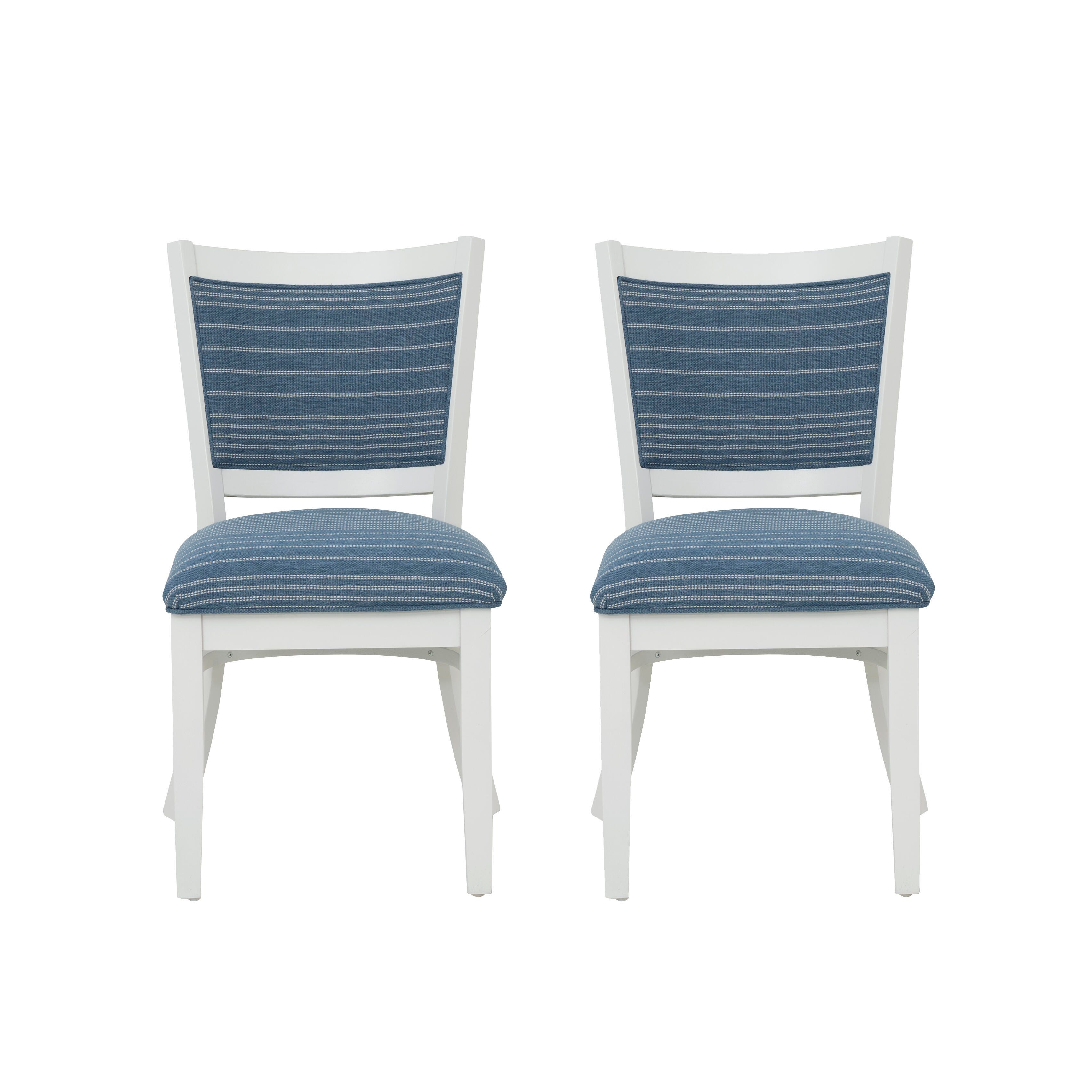 Linon Lanney Side Chair (Set of 2), Blue, large
