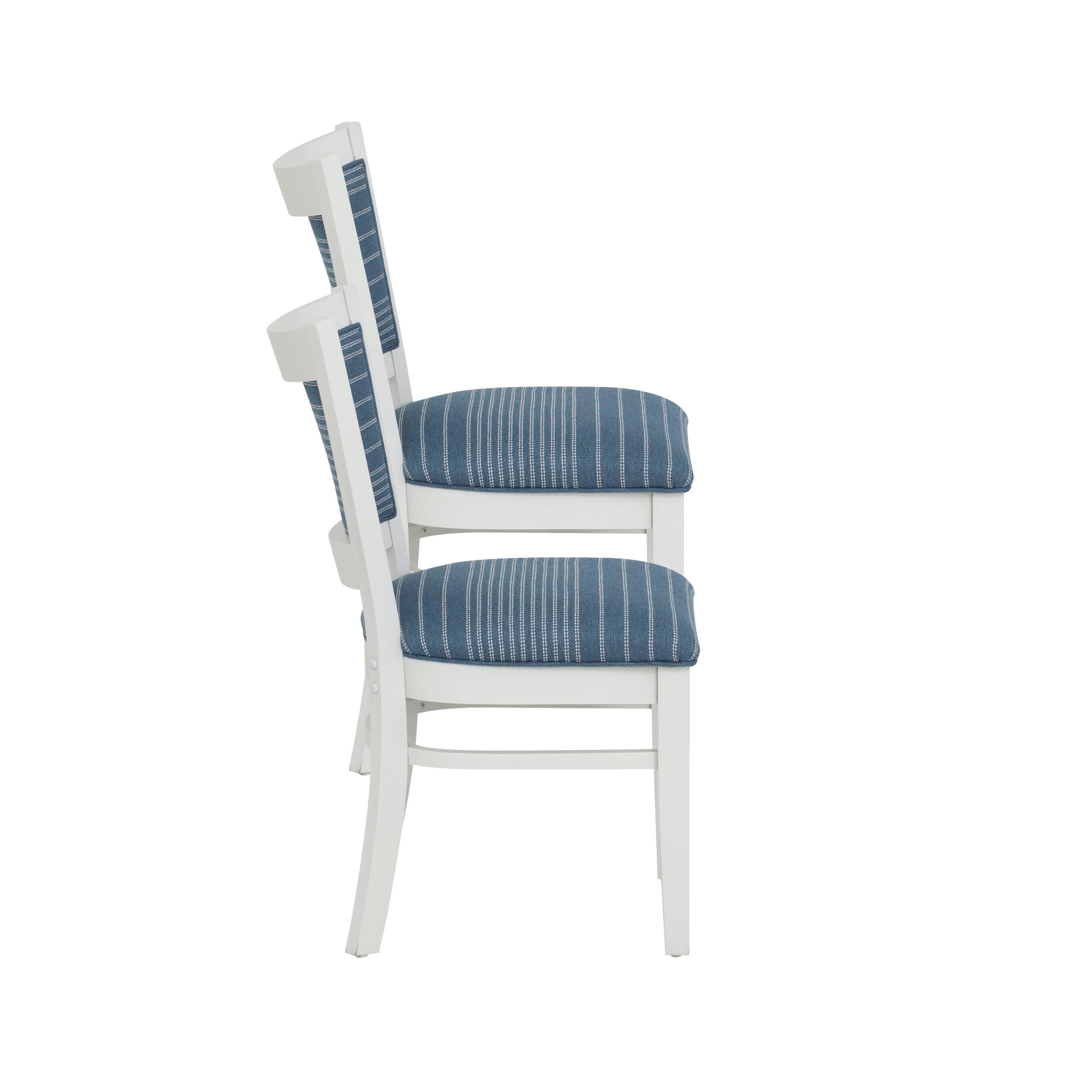 Linon Lanney Side Chair (Set of 2), Blue, large