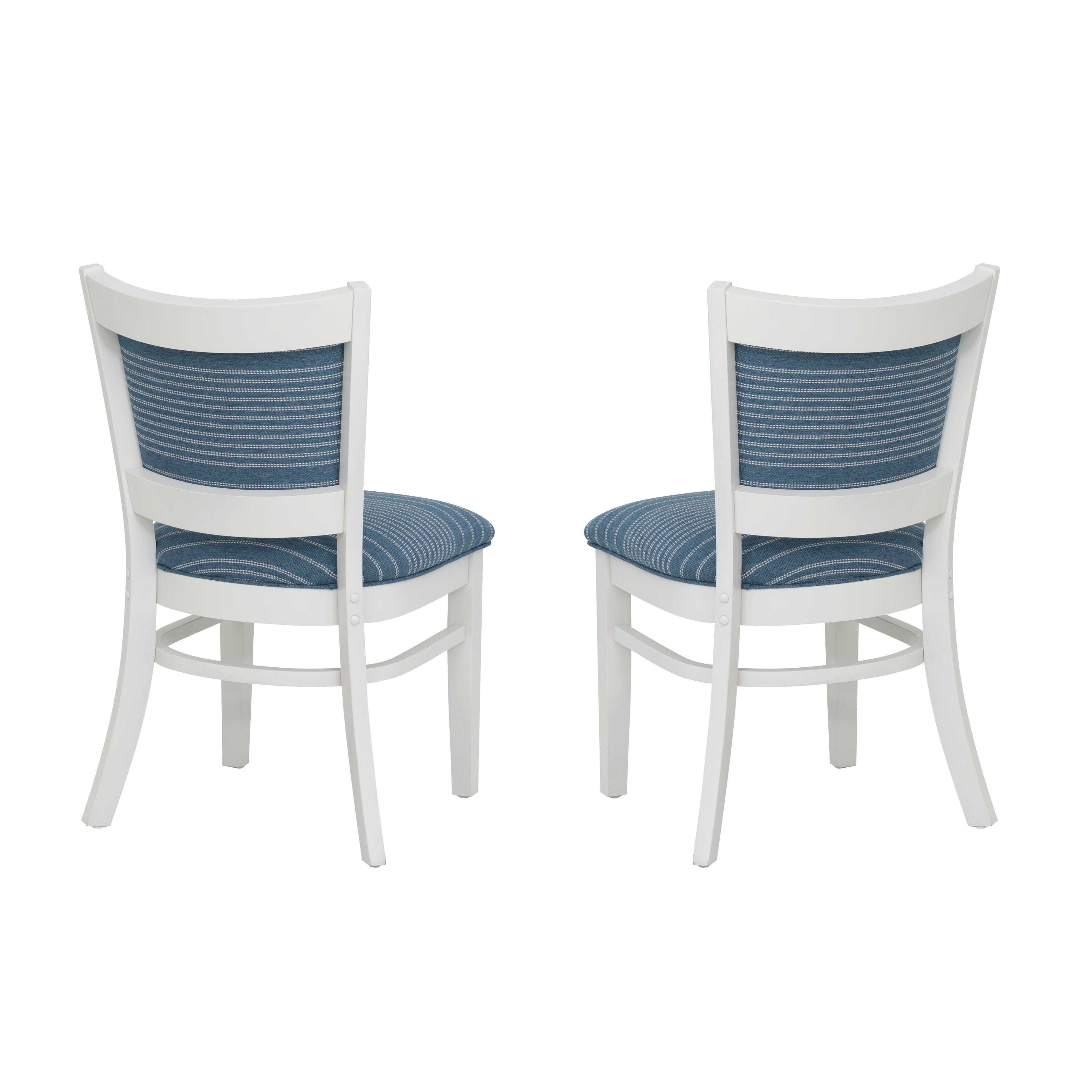 Linon Lanney Side Chair (Set of 2), Blue, large