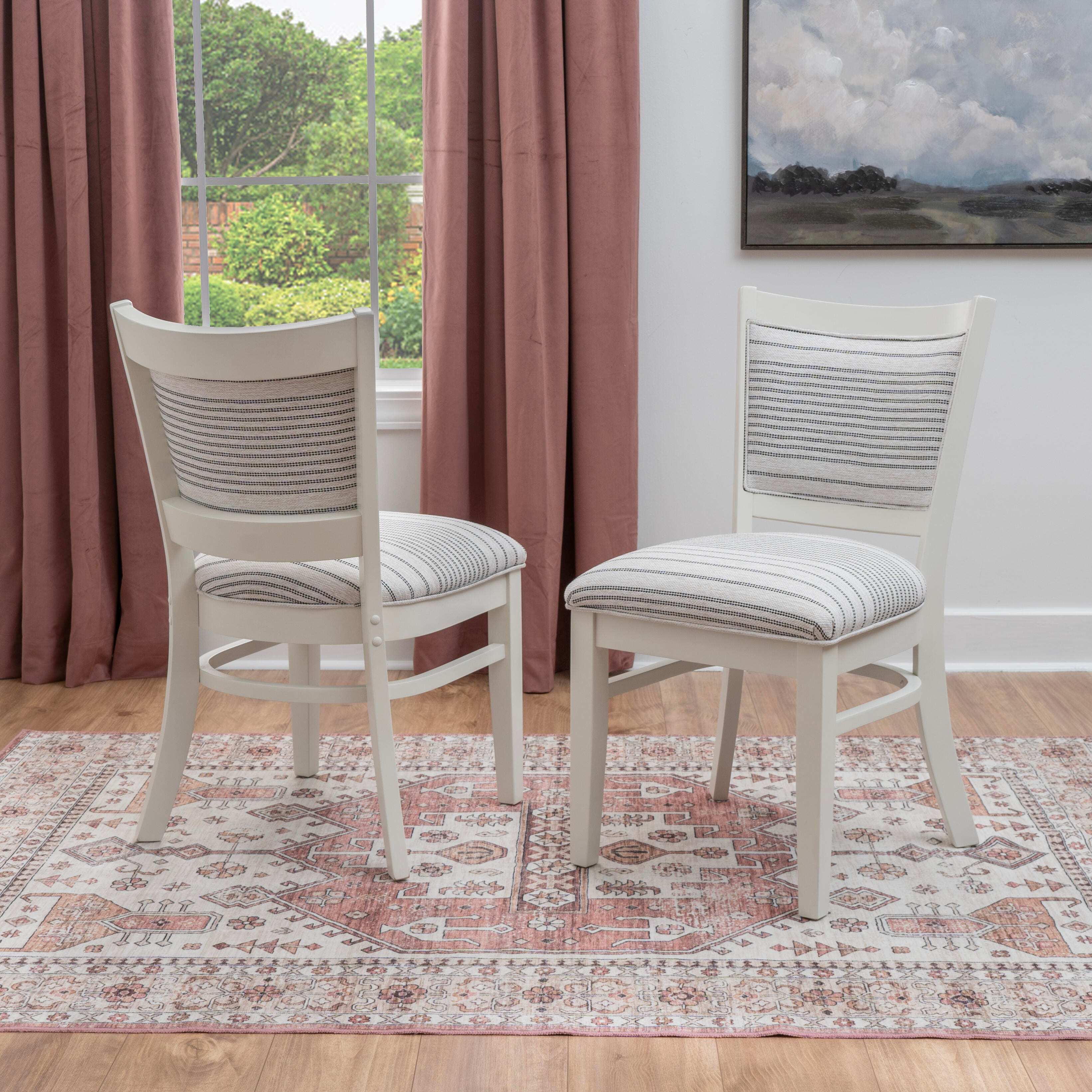 Linon Lanney Side Chair (Set of 2), Gray, large