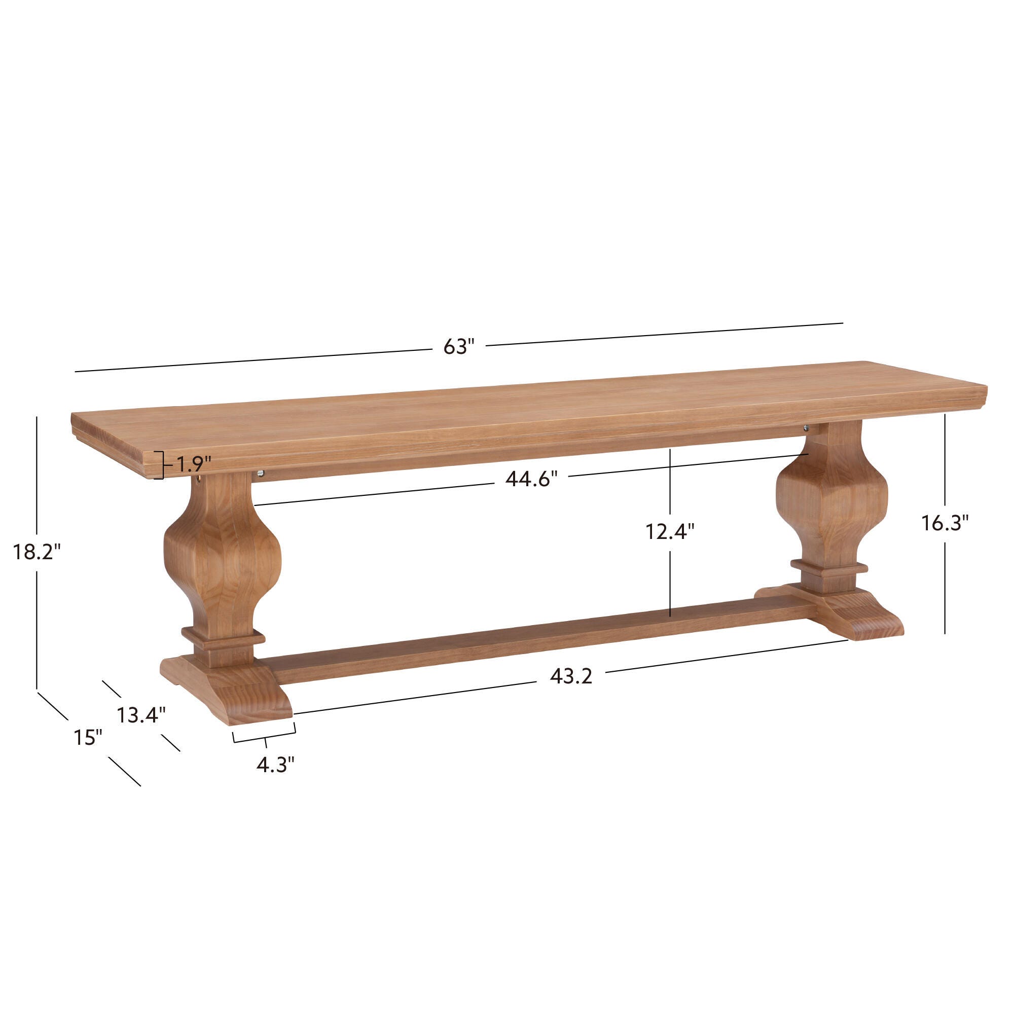 Linon Langston Bench, , large