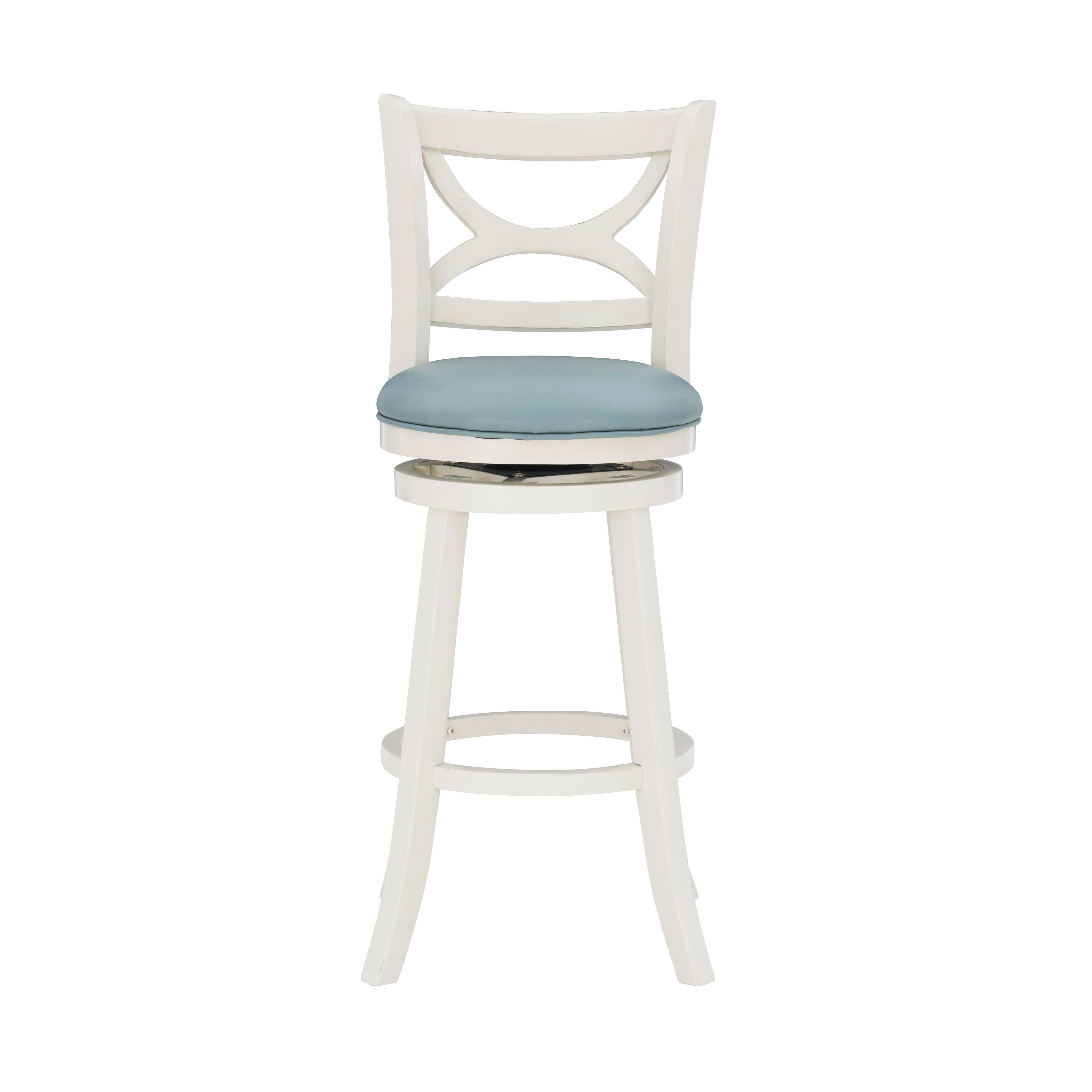 Linon Clinton Bar Height Barstool, Blue, large
