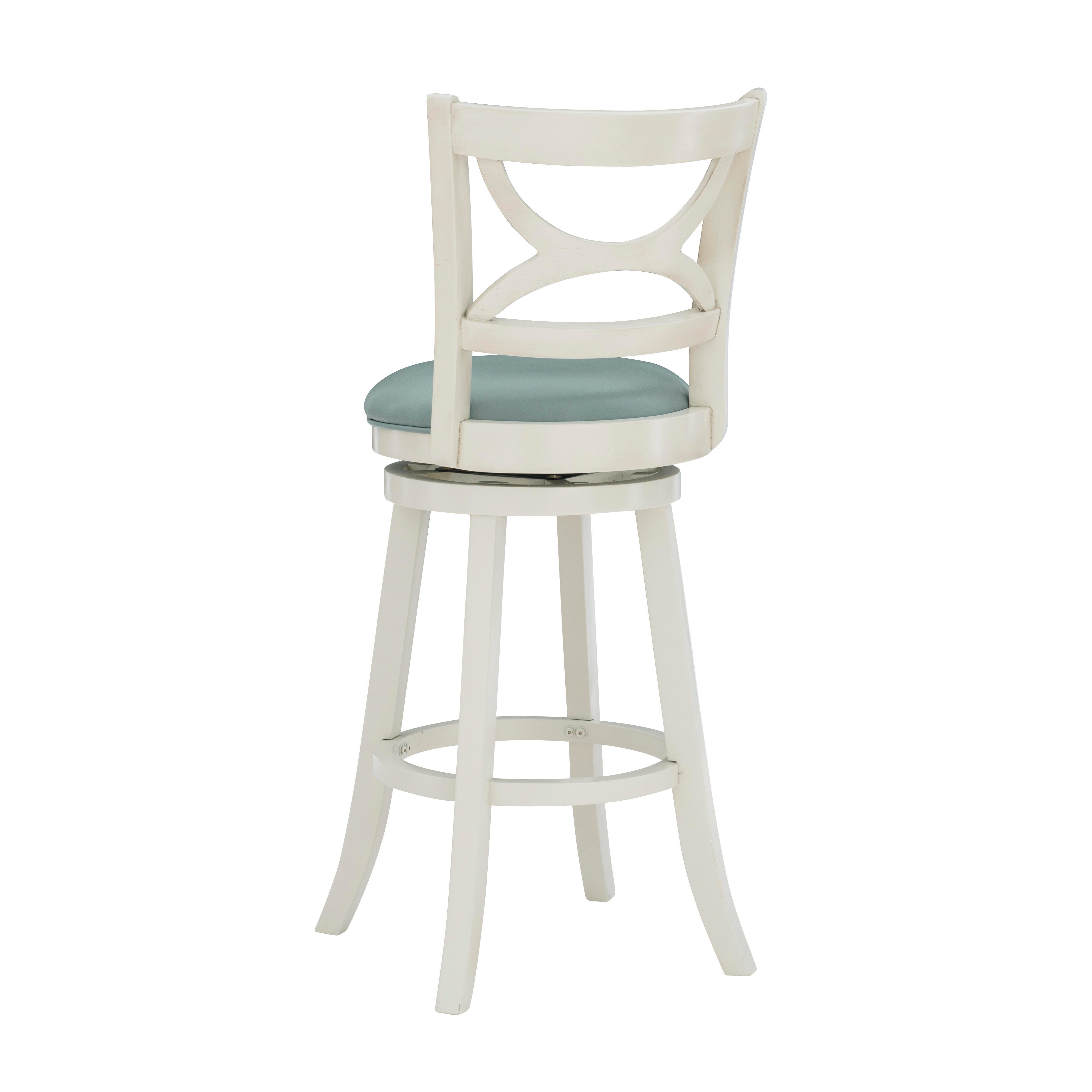 Linon Clinton Bar Height Barstool, Blue, large