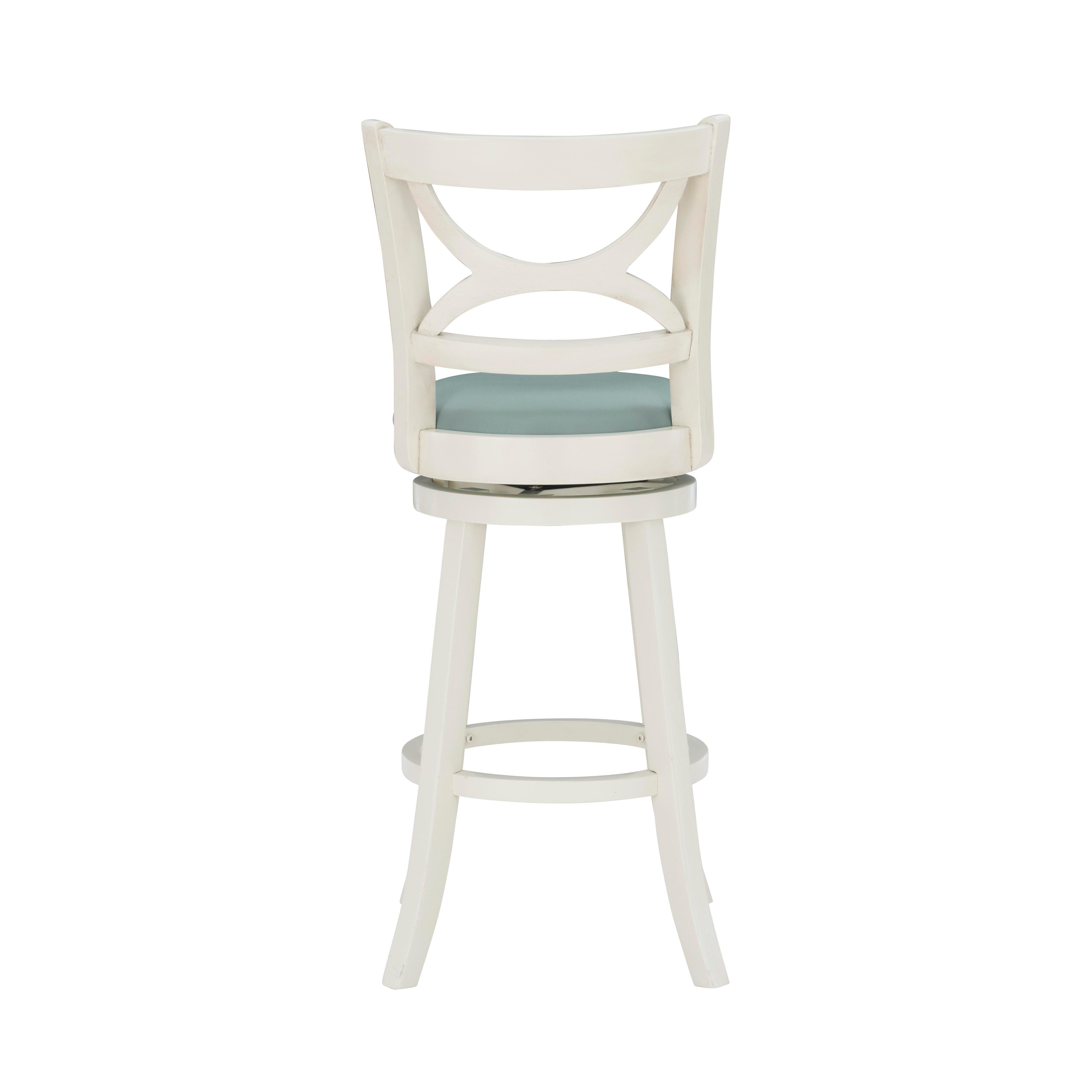 Linon Clinton Bar Height Barstool, Blue, large