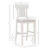Linon Lina Bar Height Barstool, Beige, large