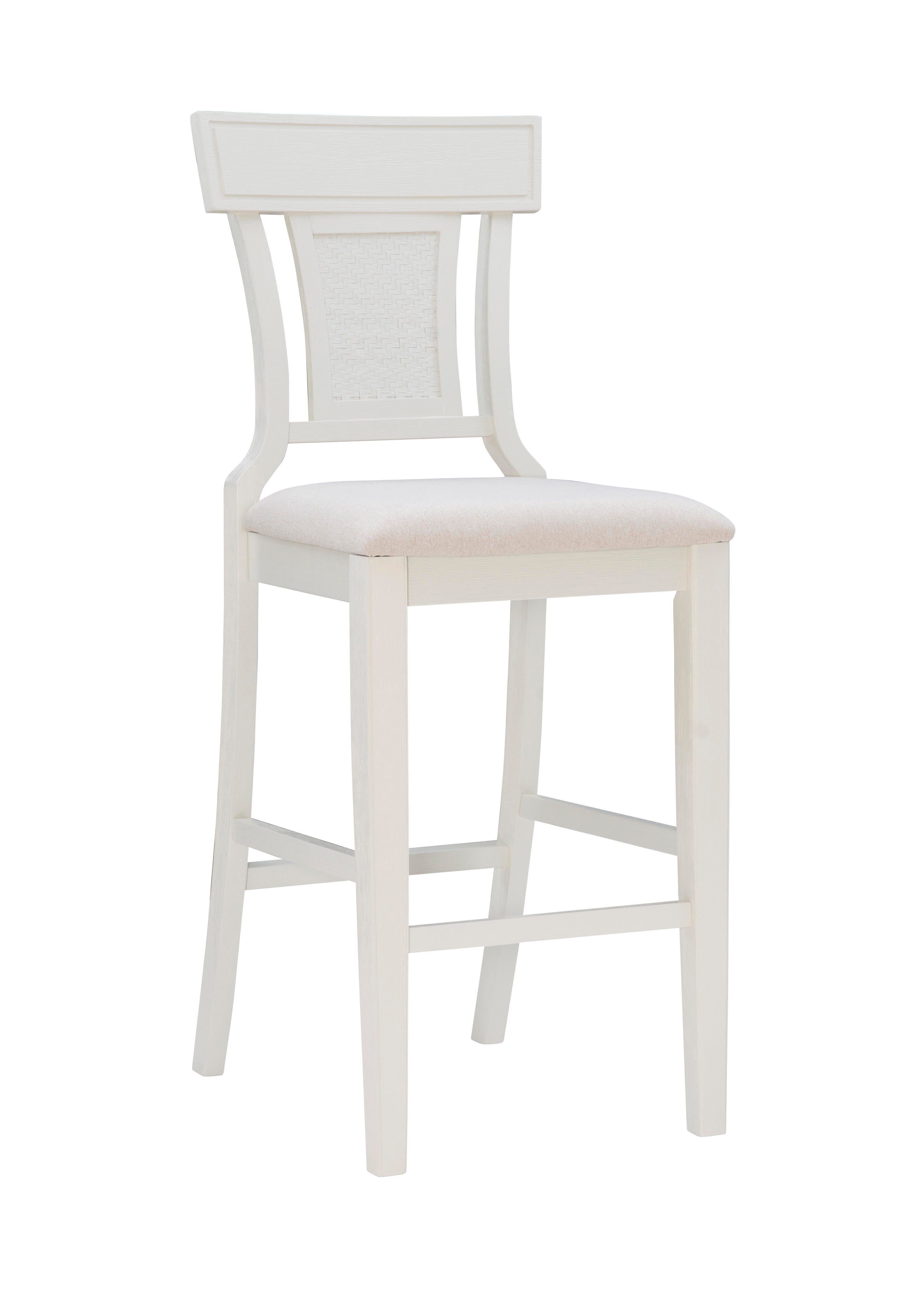 Linon Lina Bar Height Barstool, Beige, large