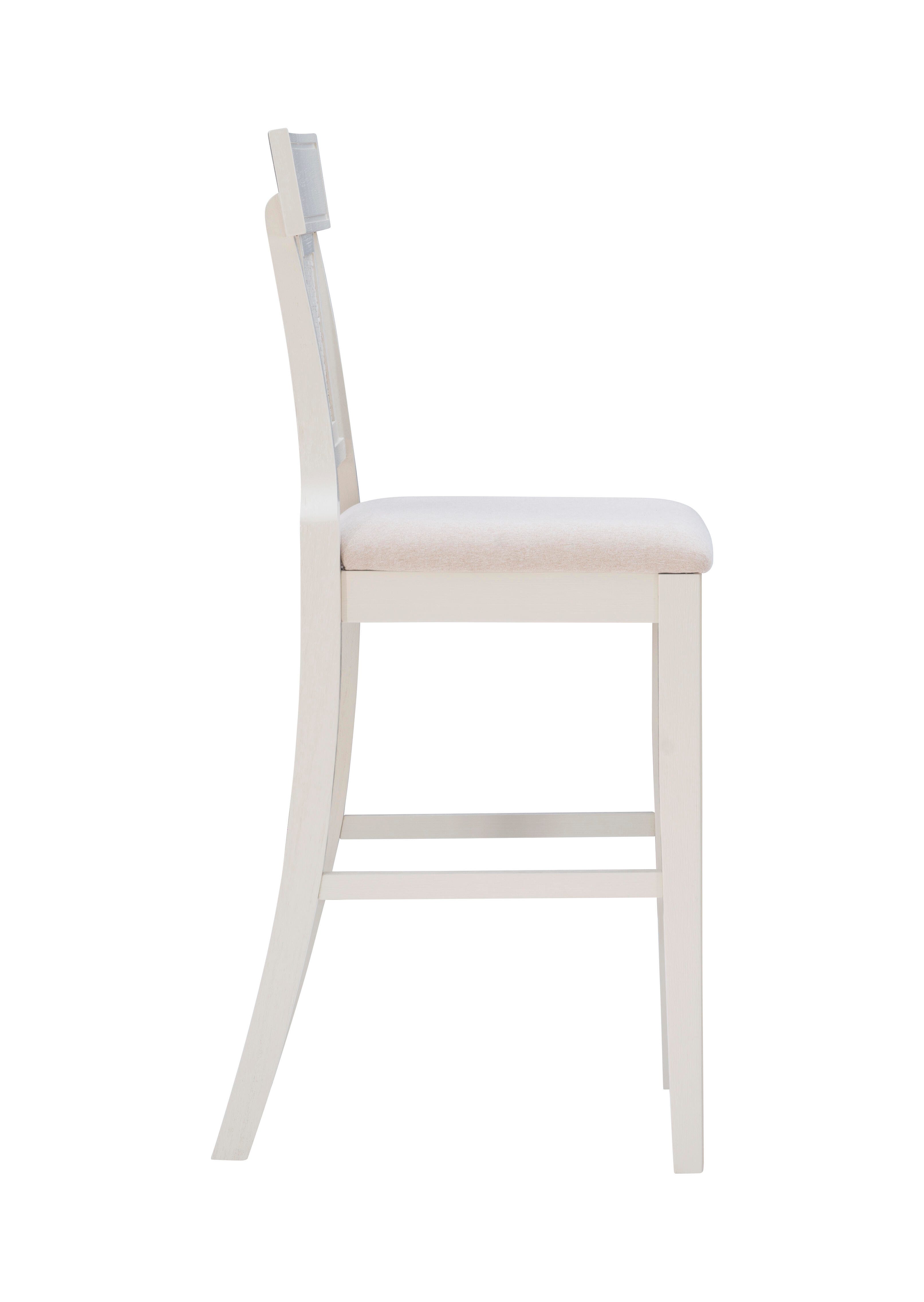 Linon Lina Bar Height Barstool, Beige, large
