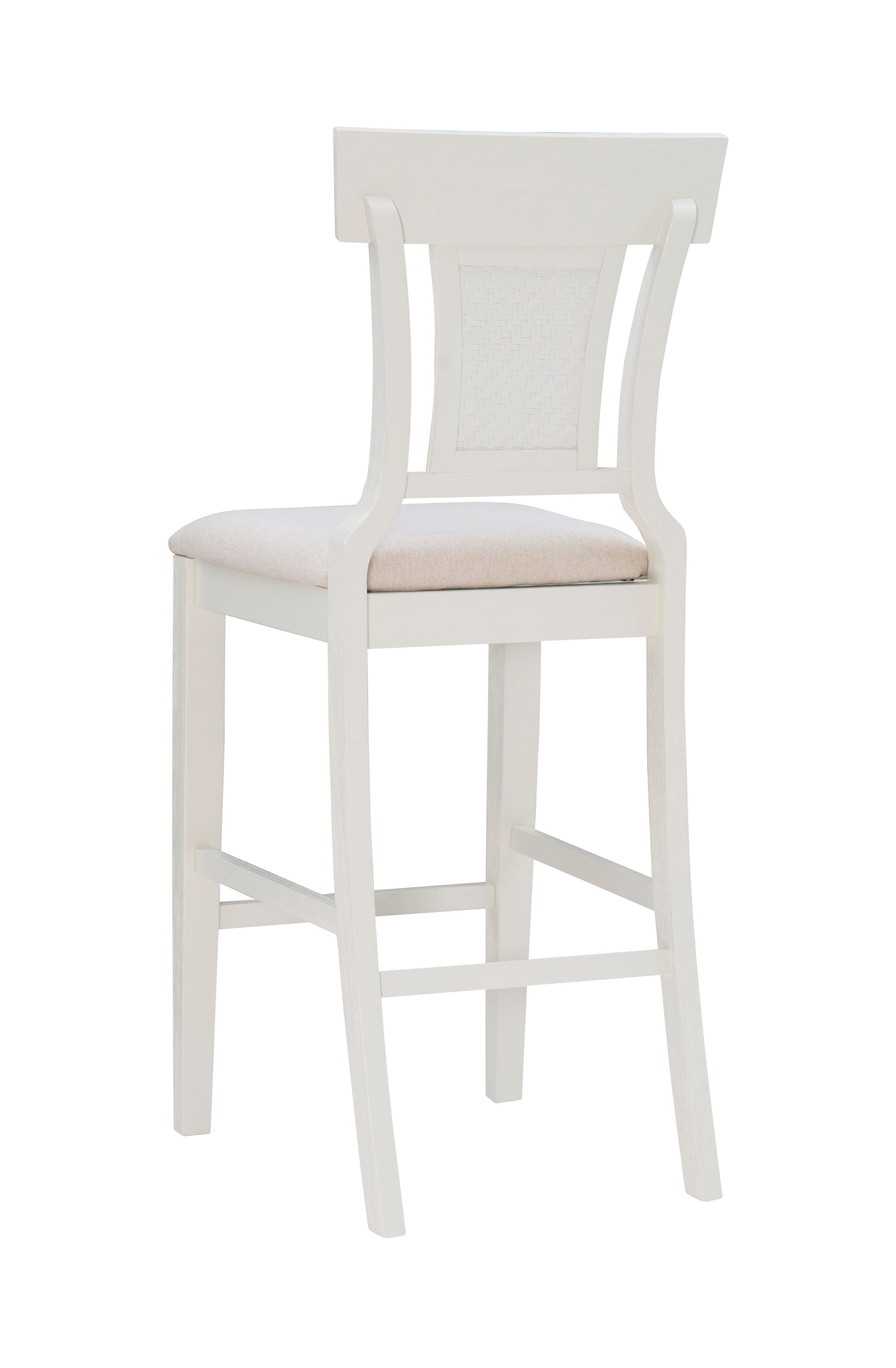 Linon Lina Bar Height Barstool, Beige, large