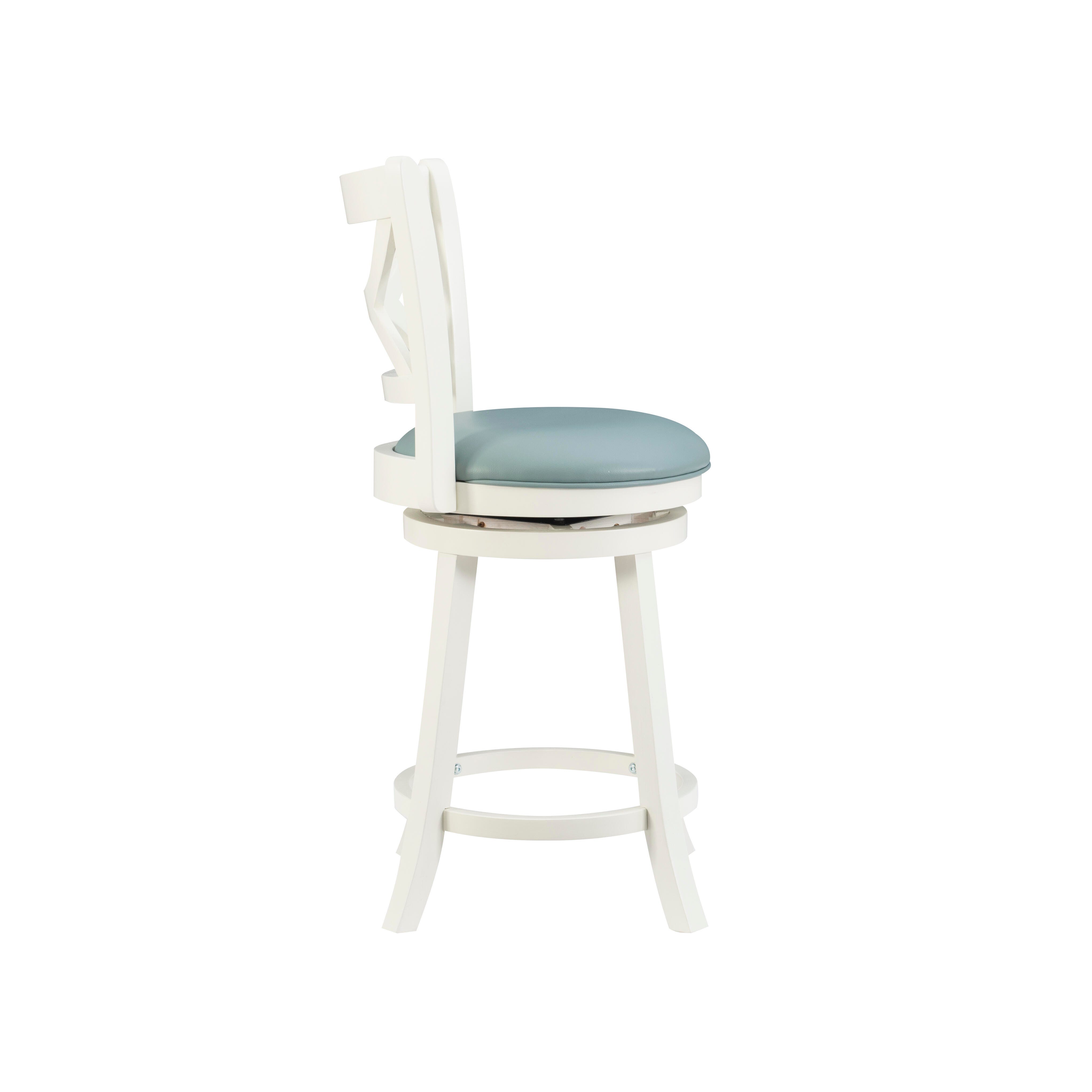 Linon Clinton Counter Height Bar Stool, Blue, large