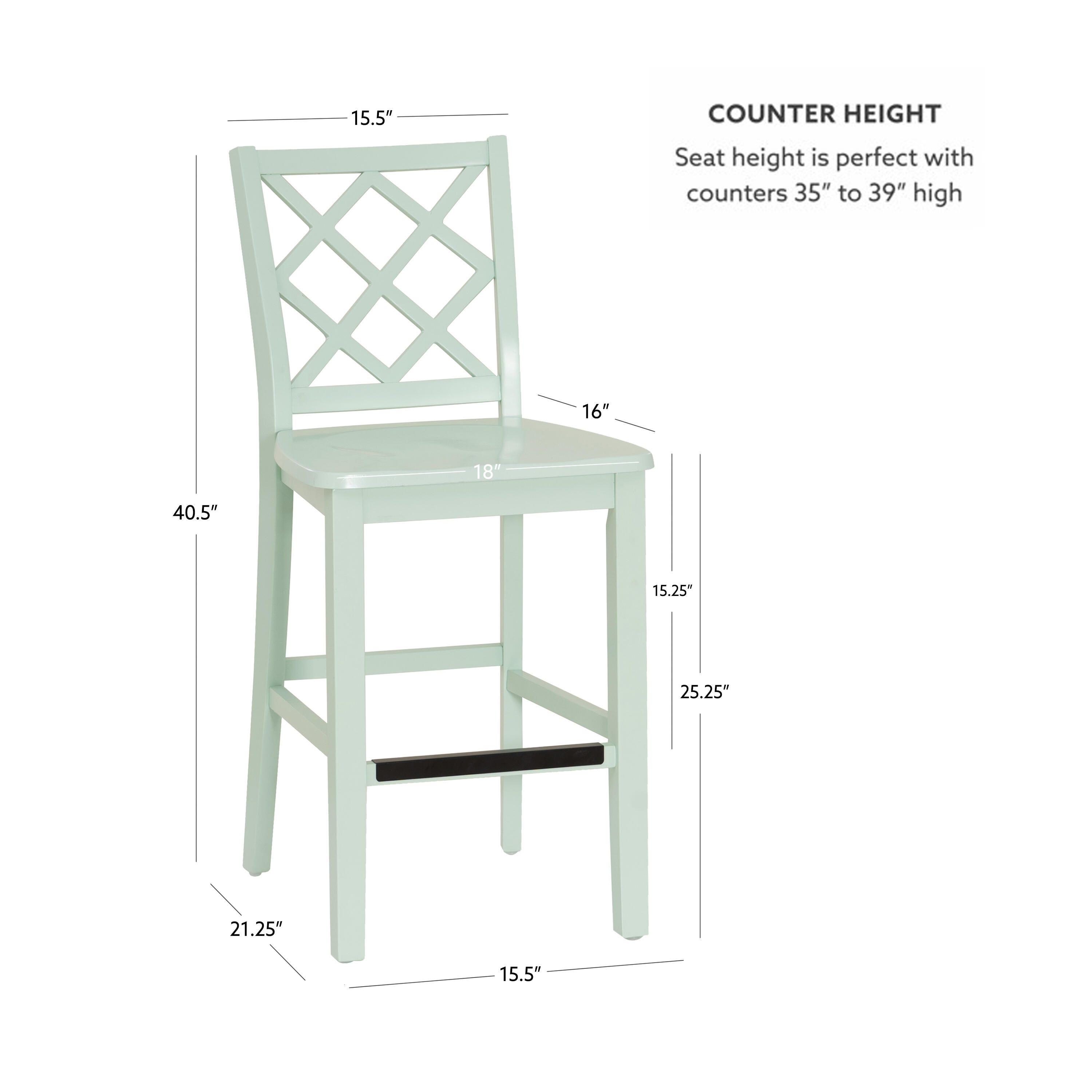 Linon Kolt Counter Height Bar Stool, , large