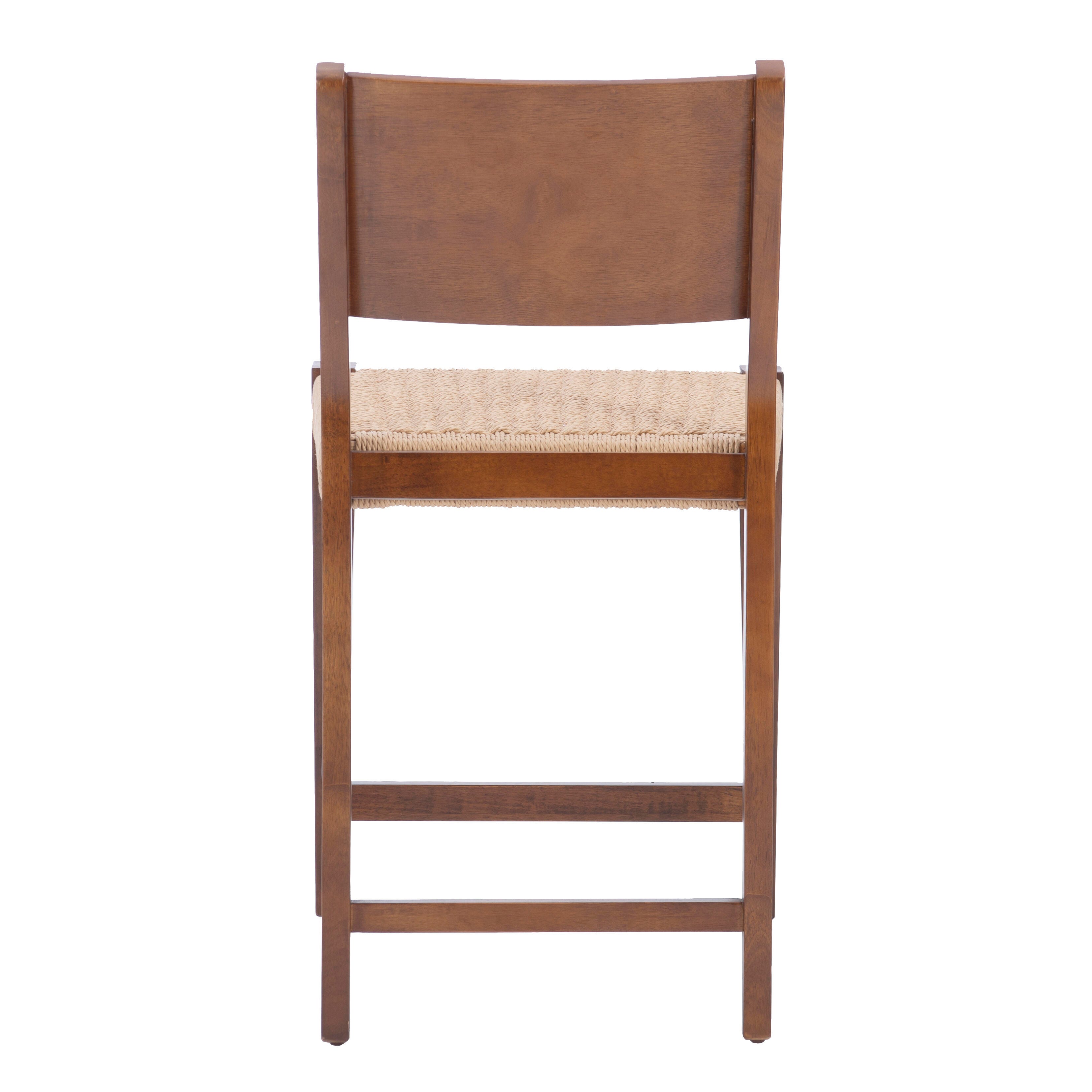 Linon Clinton Counter Height Bar Stool (Set of 2), Brown, large
