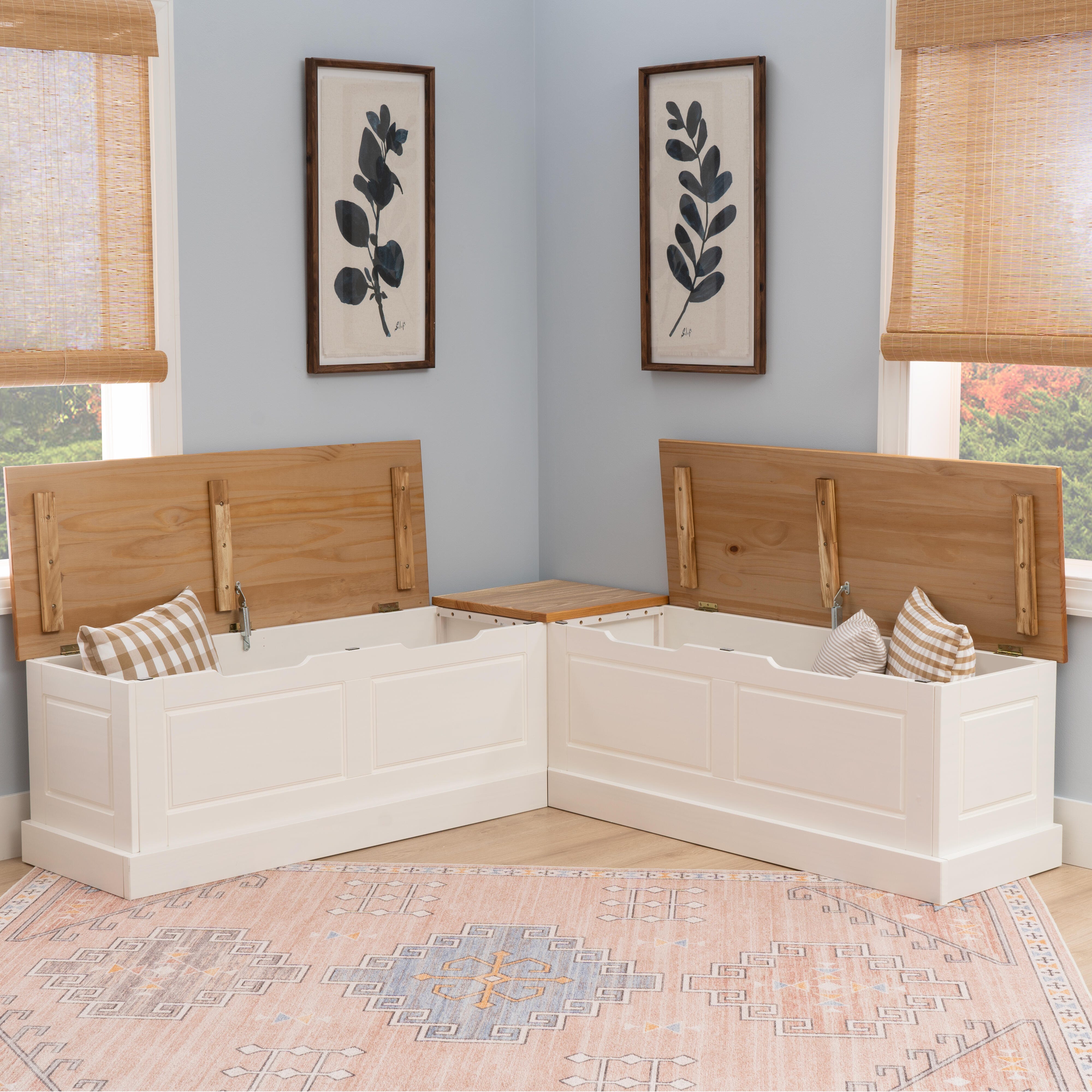 Linon Landin 62" Backless Breakfast Nook, , large