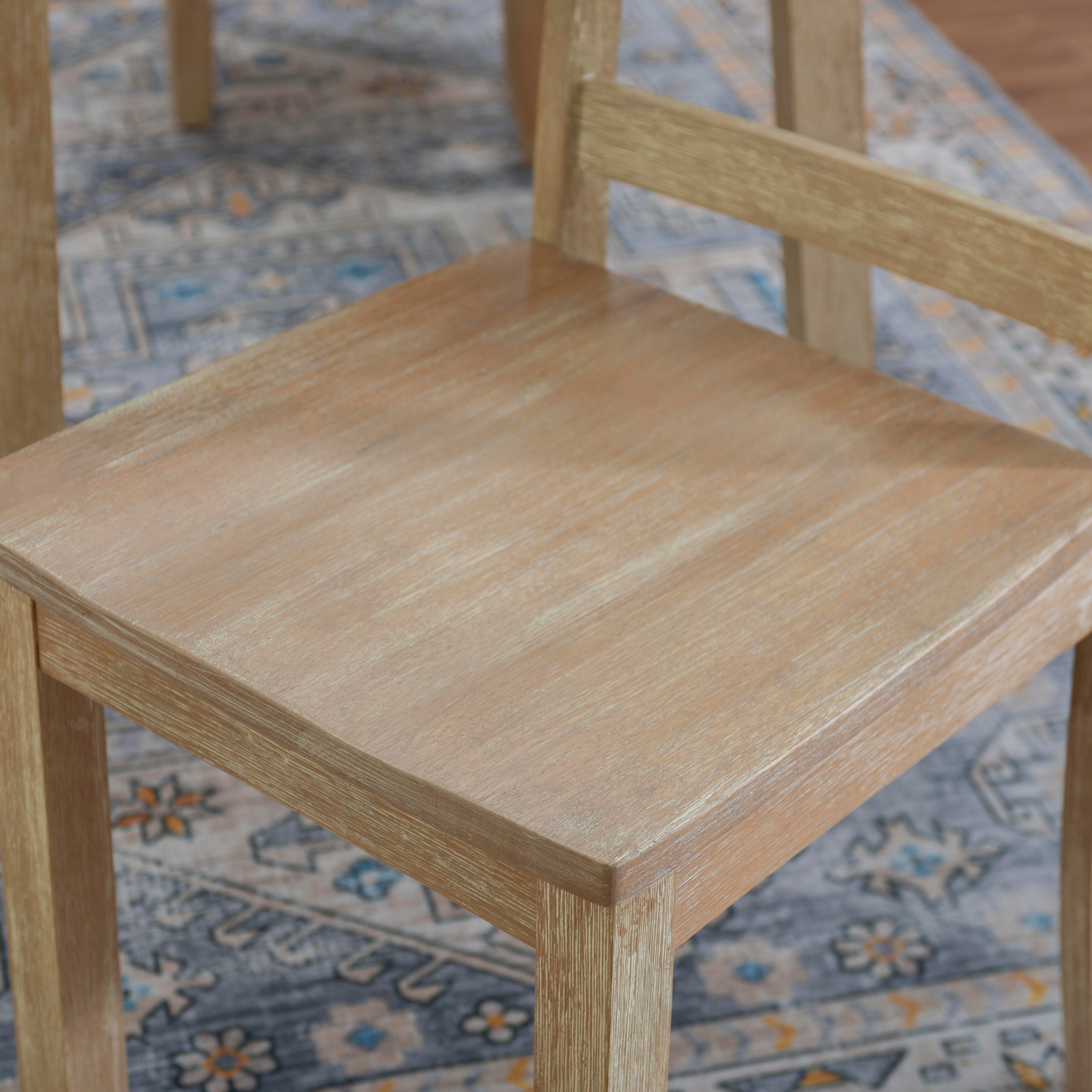Linon Brendan Dining Table and 2 Chairs, Natural/Brown, large