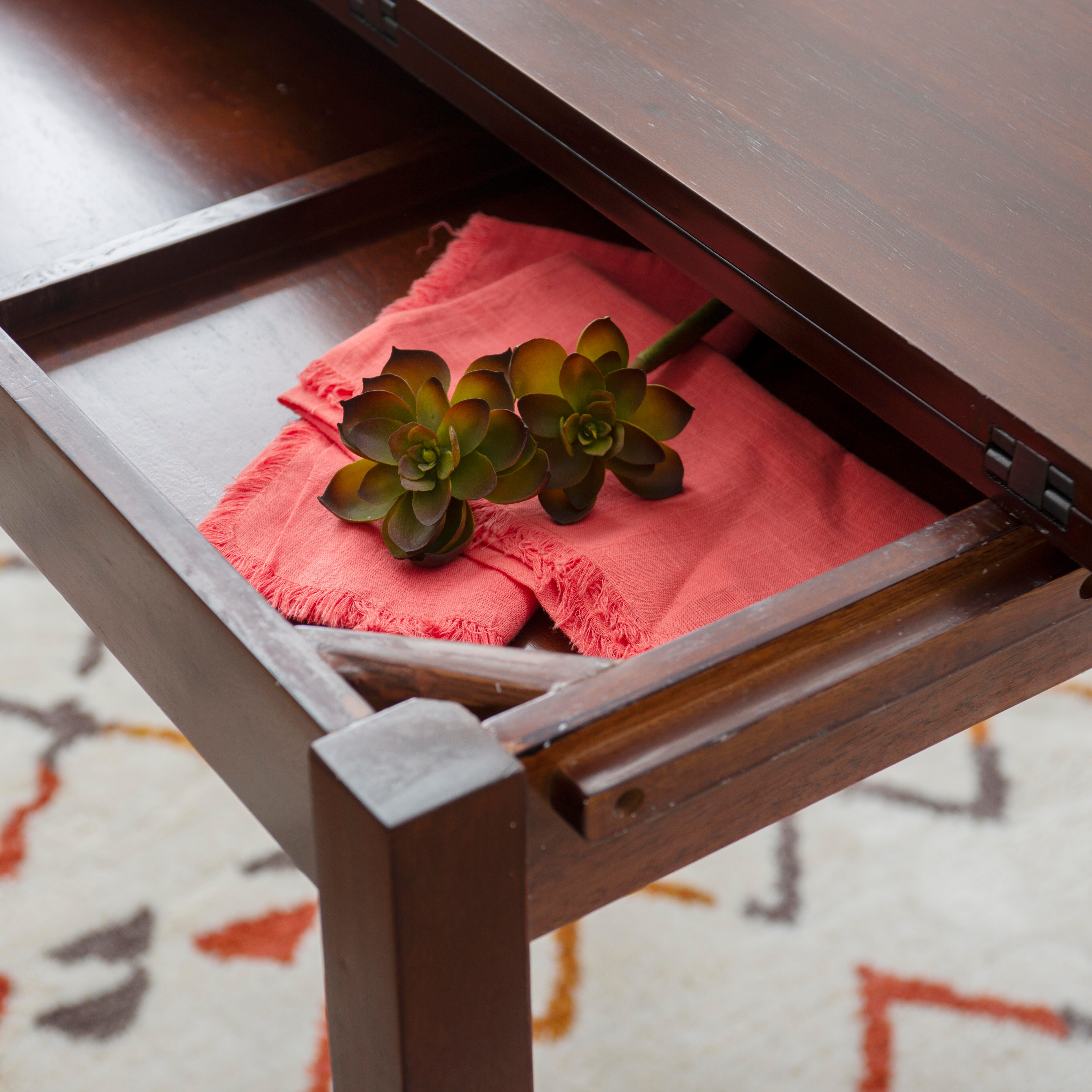 Linon Brendan Dining Table and 2 Chairs, Brown, large