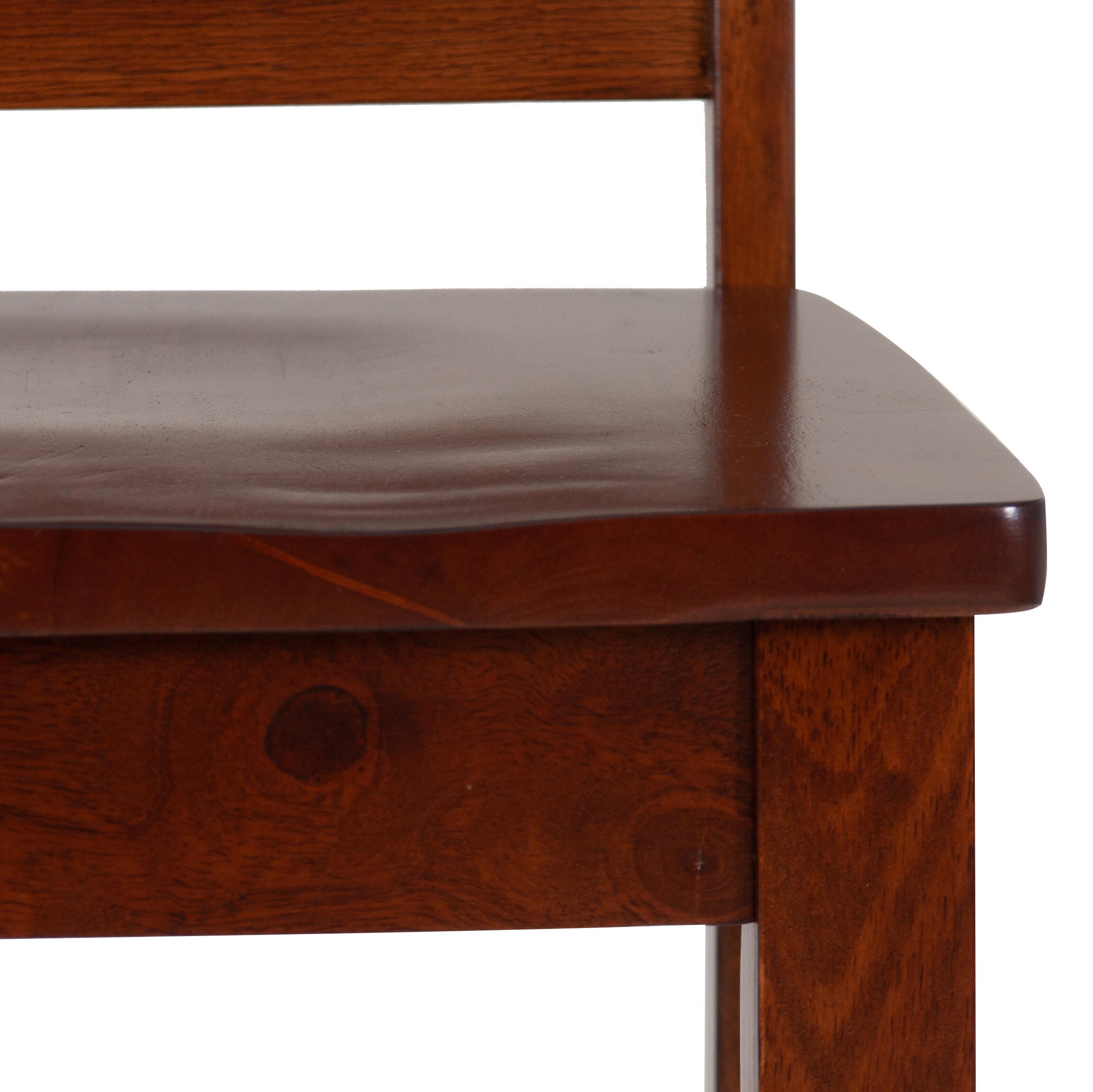Linon Brendan Dining Table and 2 Chairs, Brown, large