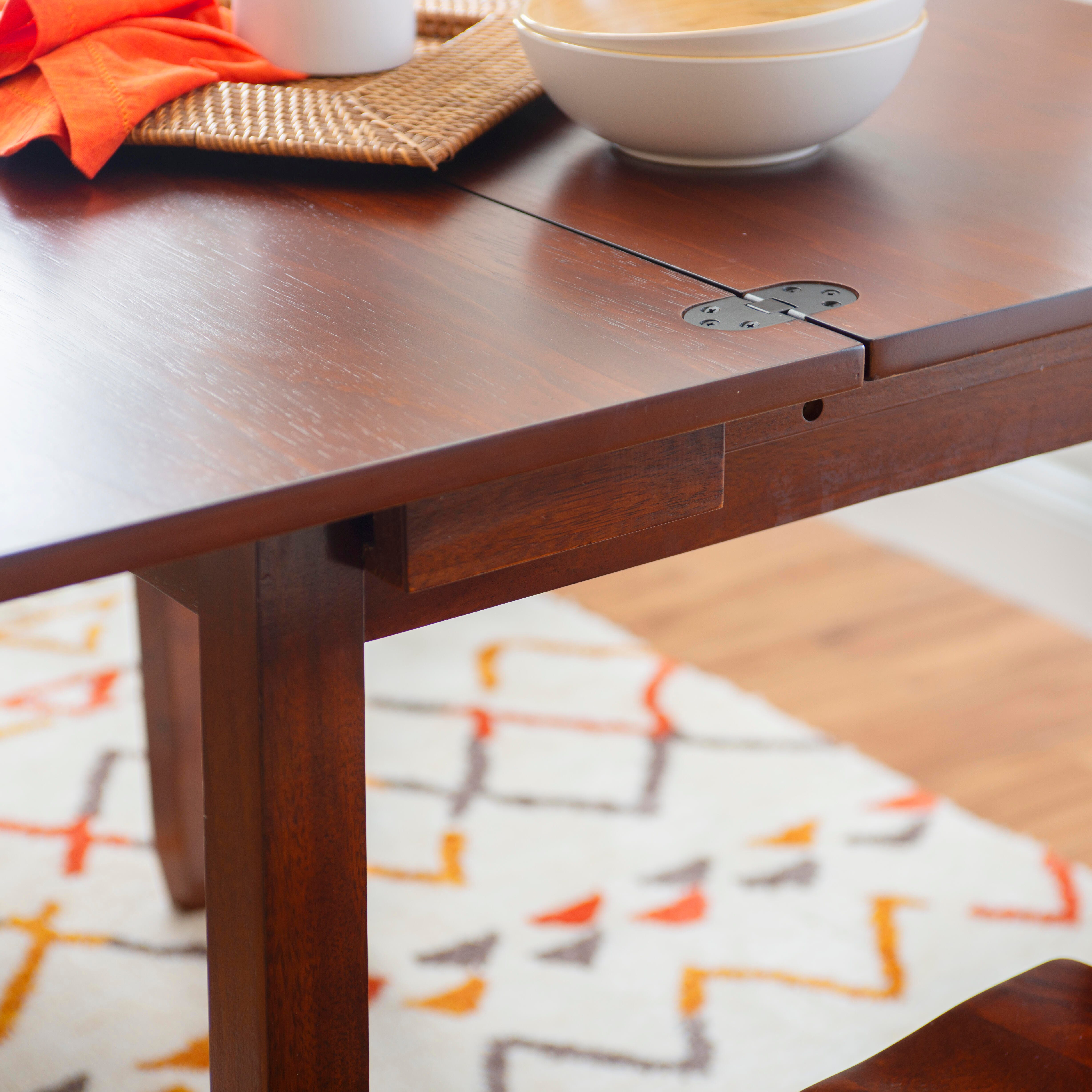 Linon Brendan Dining Table and 2 Chairs, Brown, large