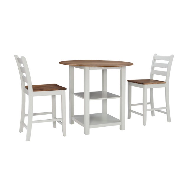 Linon Hardin Counter Height Dining Table and 2 Barstools