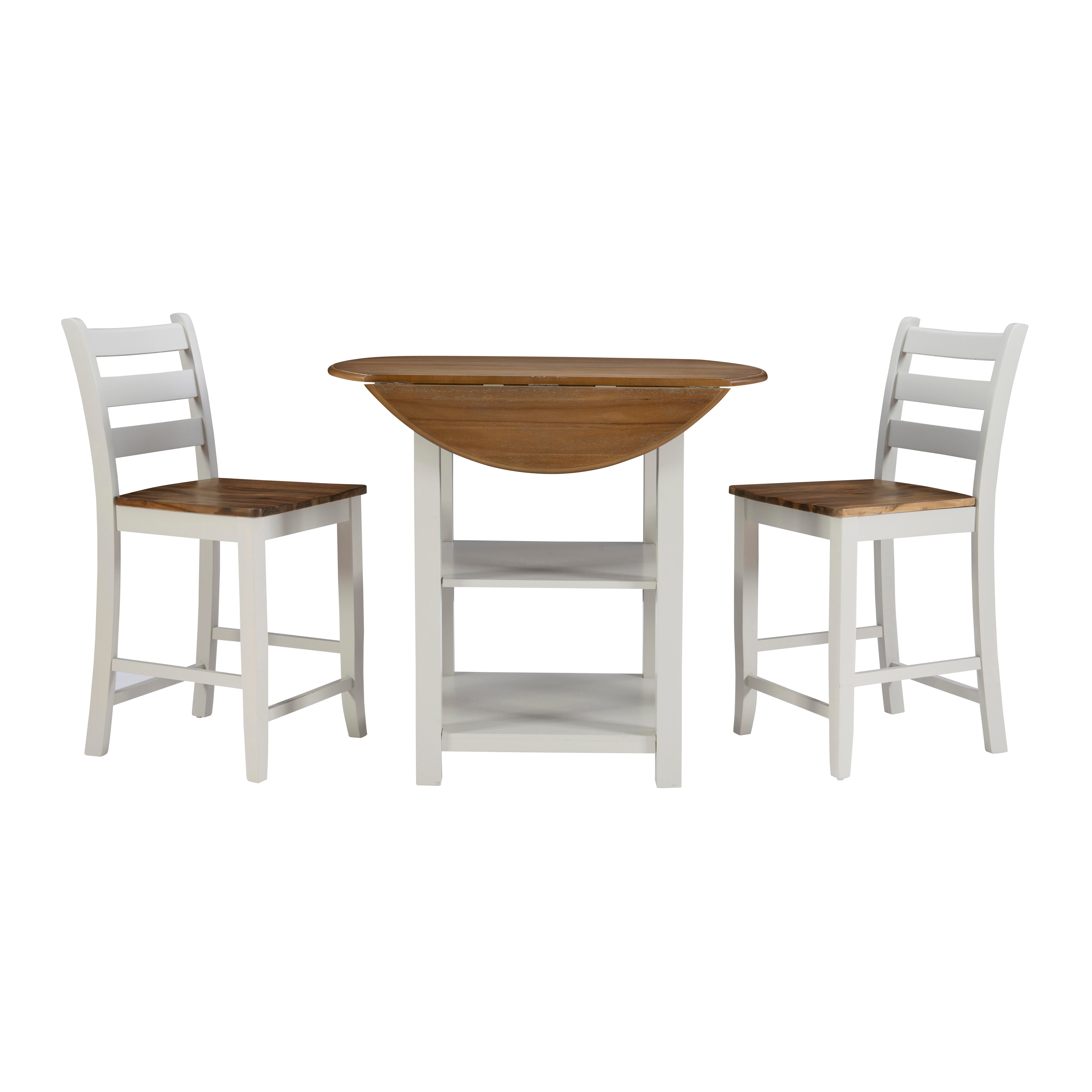 Linon Hardin Counter Height Dining Table and 2 Barstools, , large