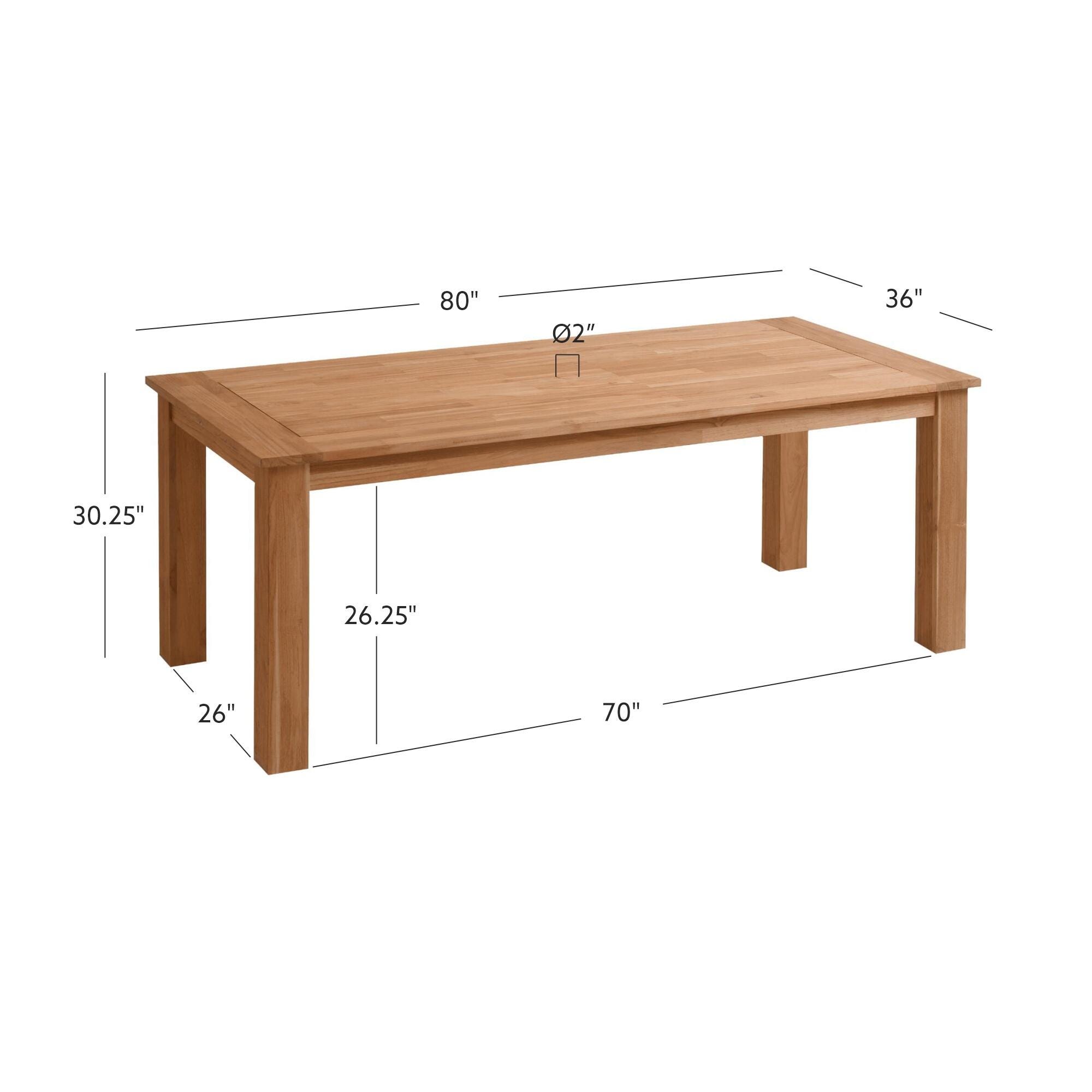 Linon Cary Outdoor Dining Table, , large