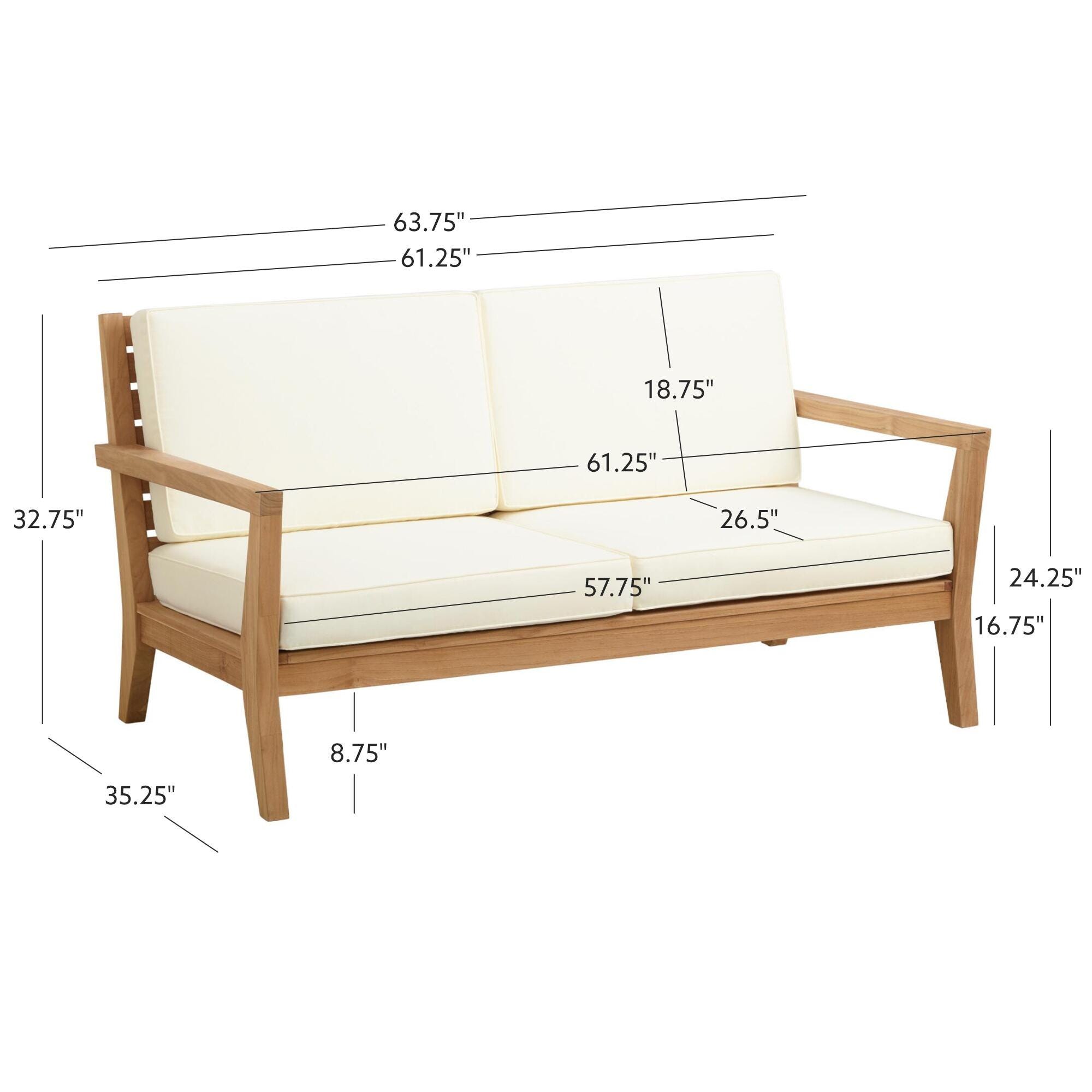 Linon Cary Outdoor Sofa, , large