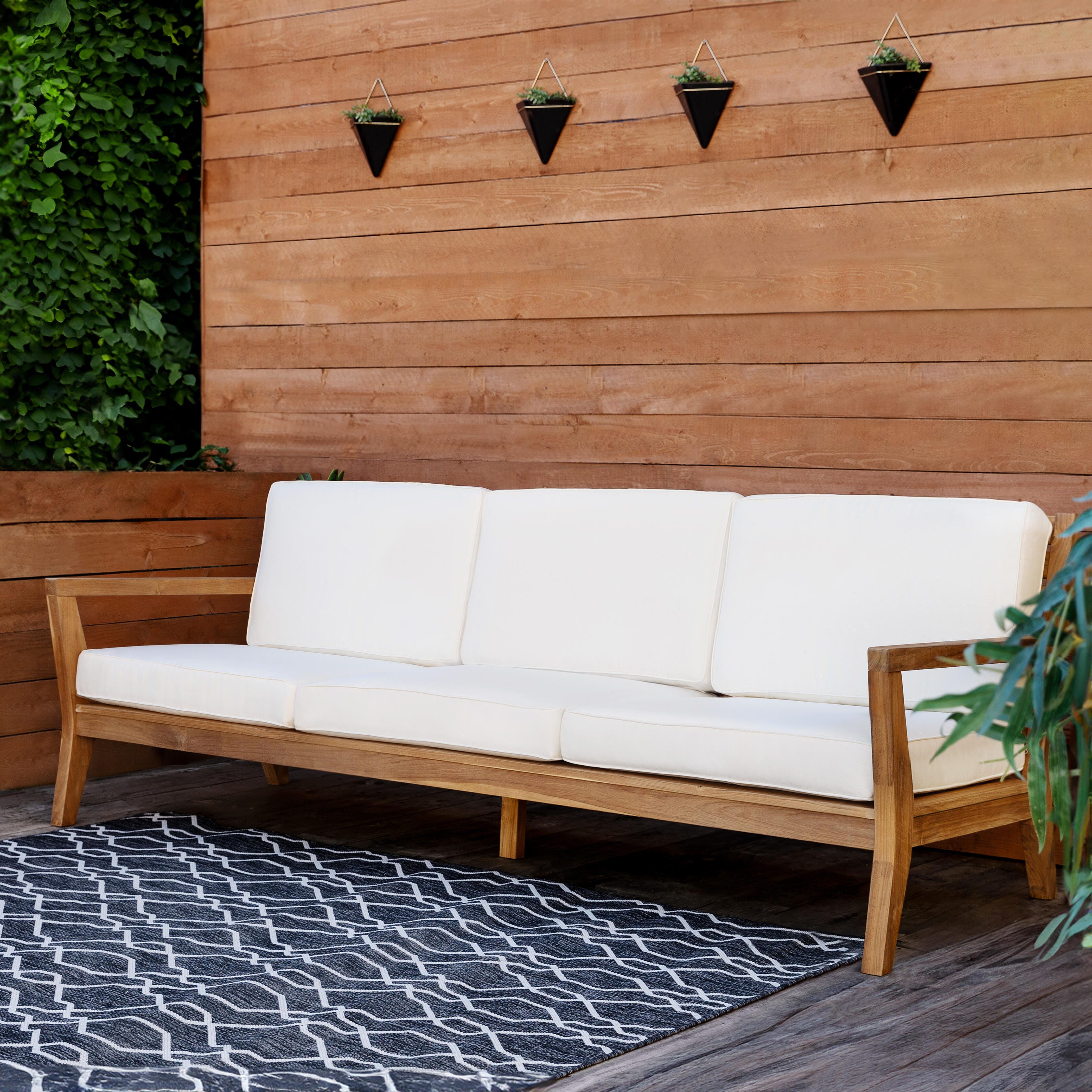 Linon Cary Solid Outdoor Sofa, , large