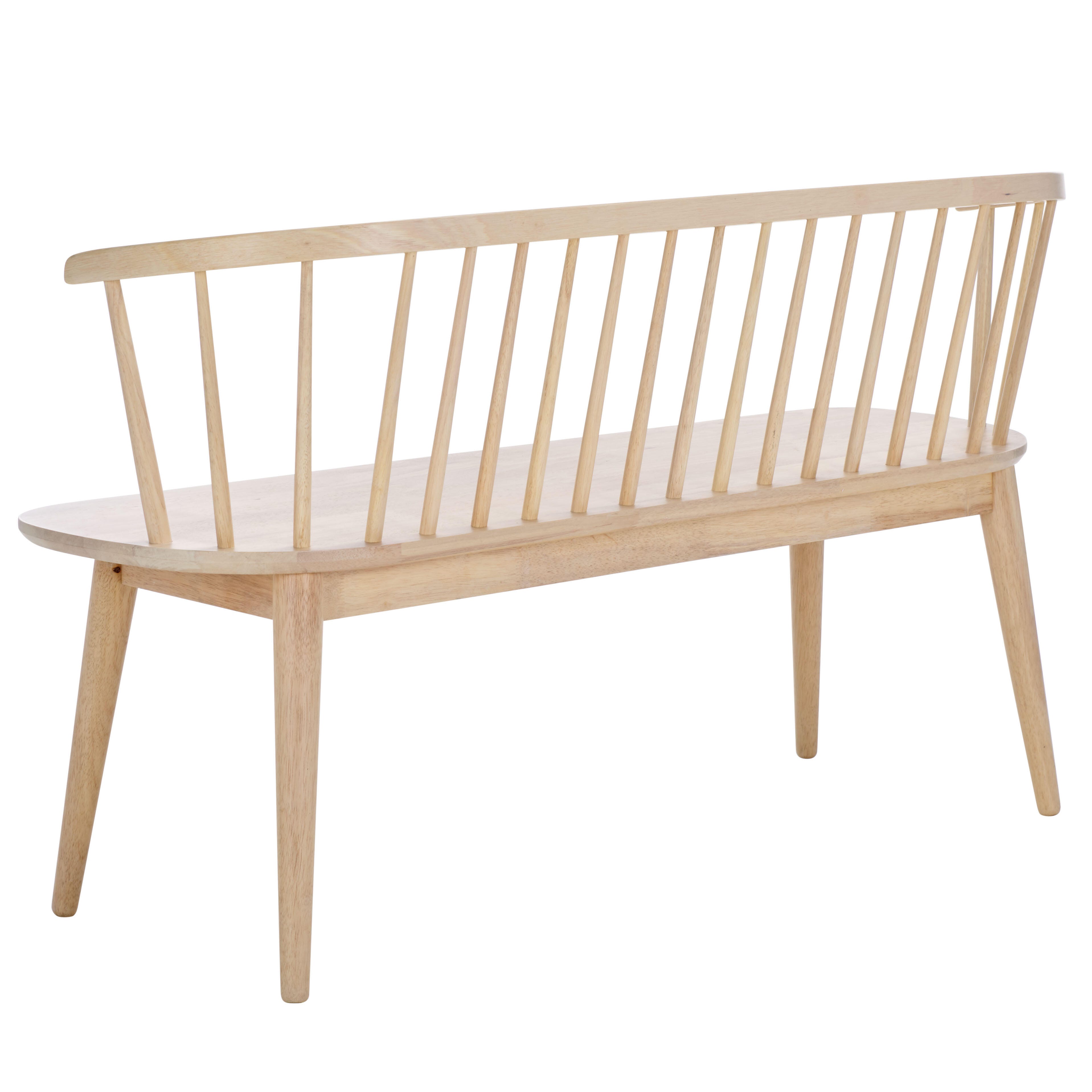 Safavieh Blanchard 19" Dining Bench, White Washed, large