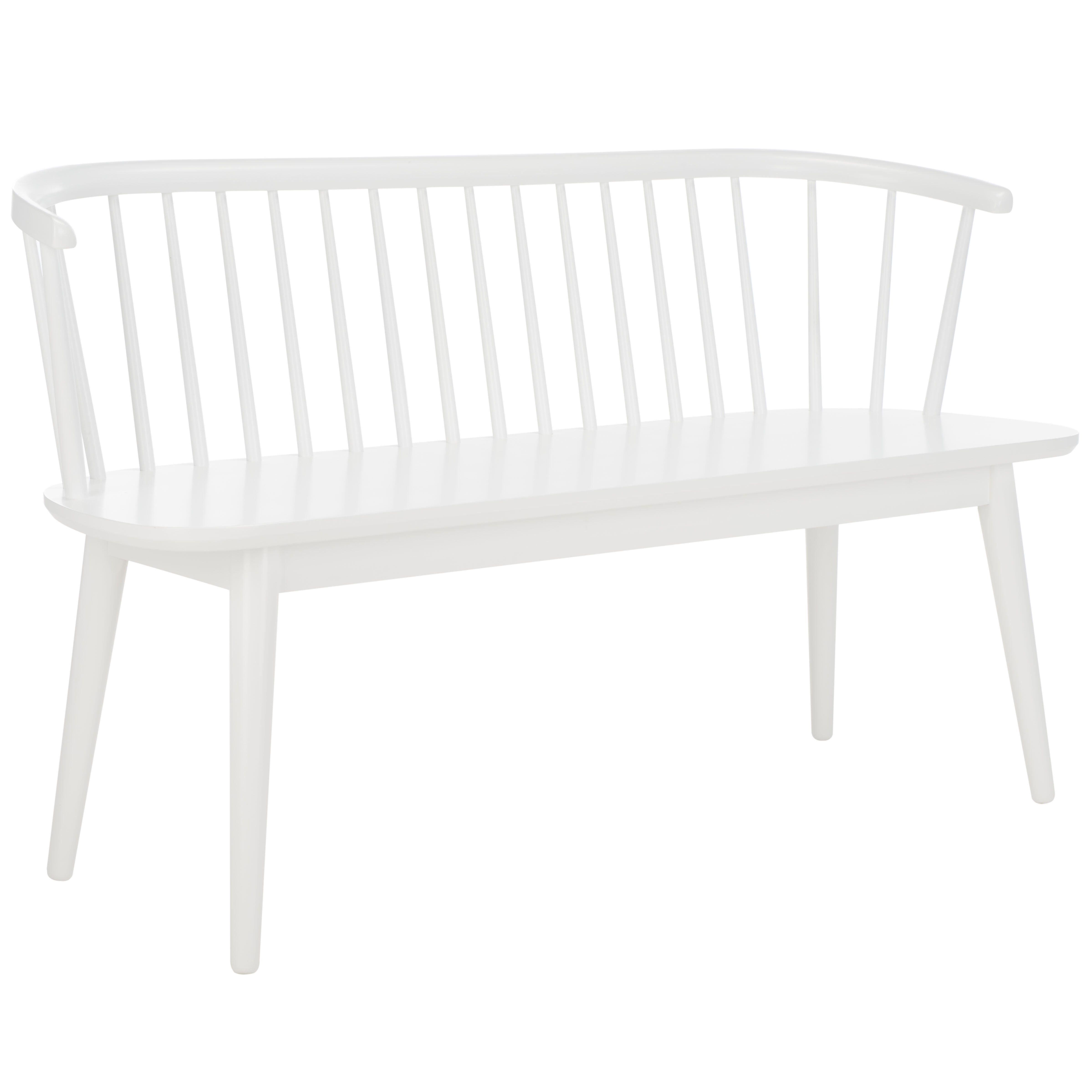 Safavieh Blanchard 19" Dining Bench, White, large
