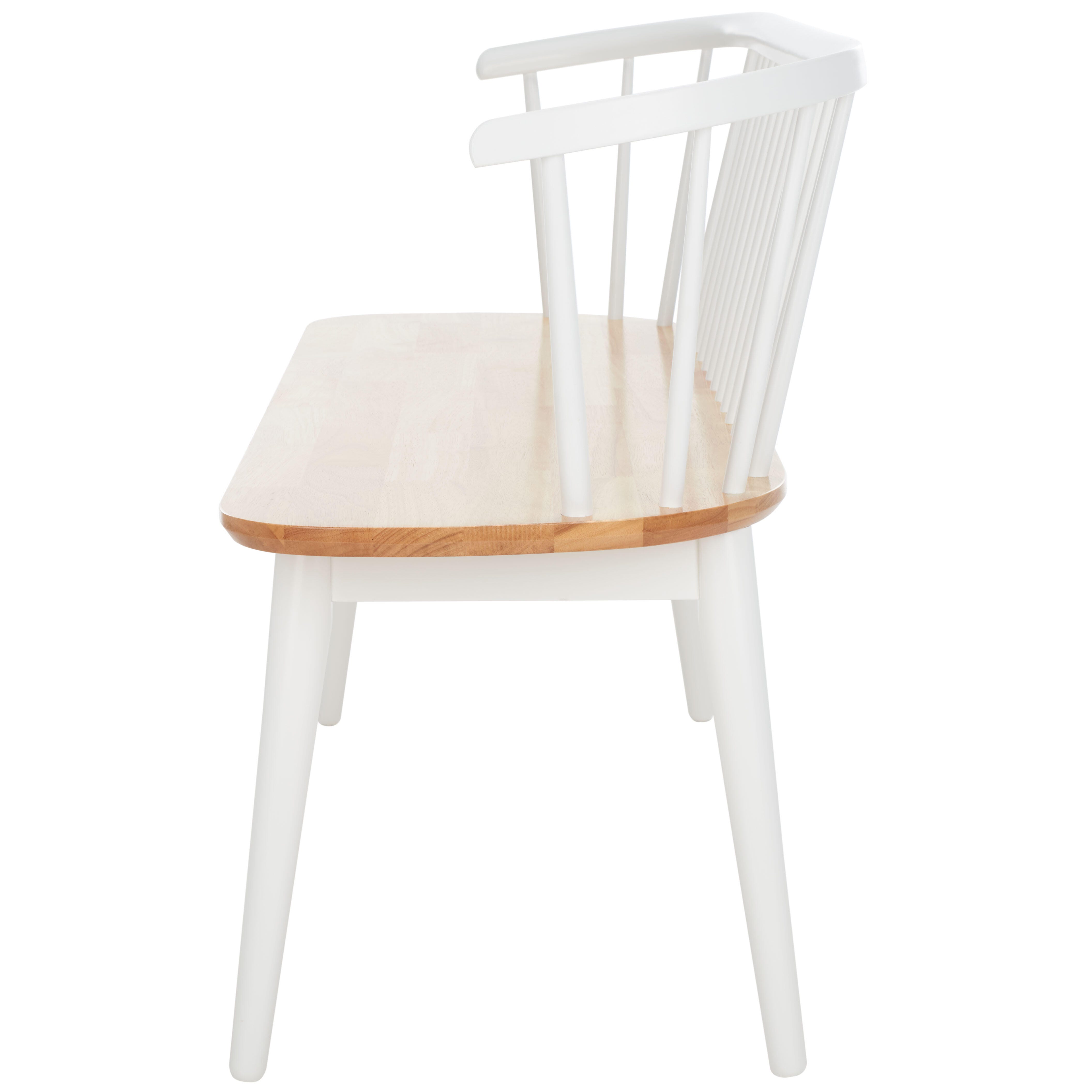 Safavieh Blanchard 19" Dining Bench, Natural/White, large