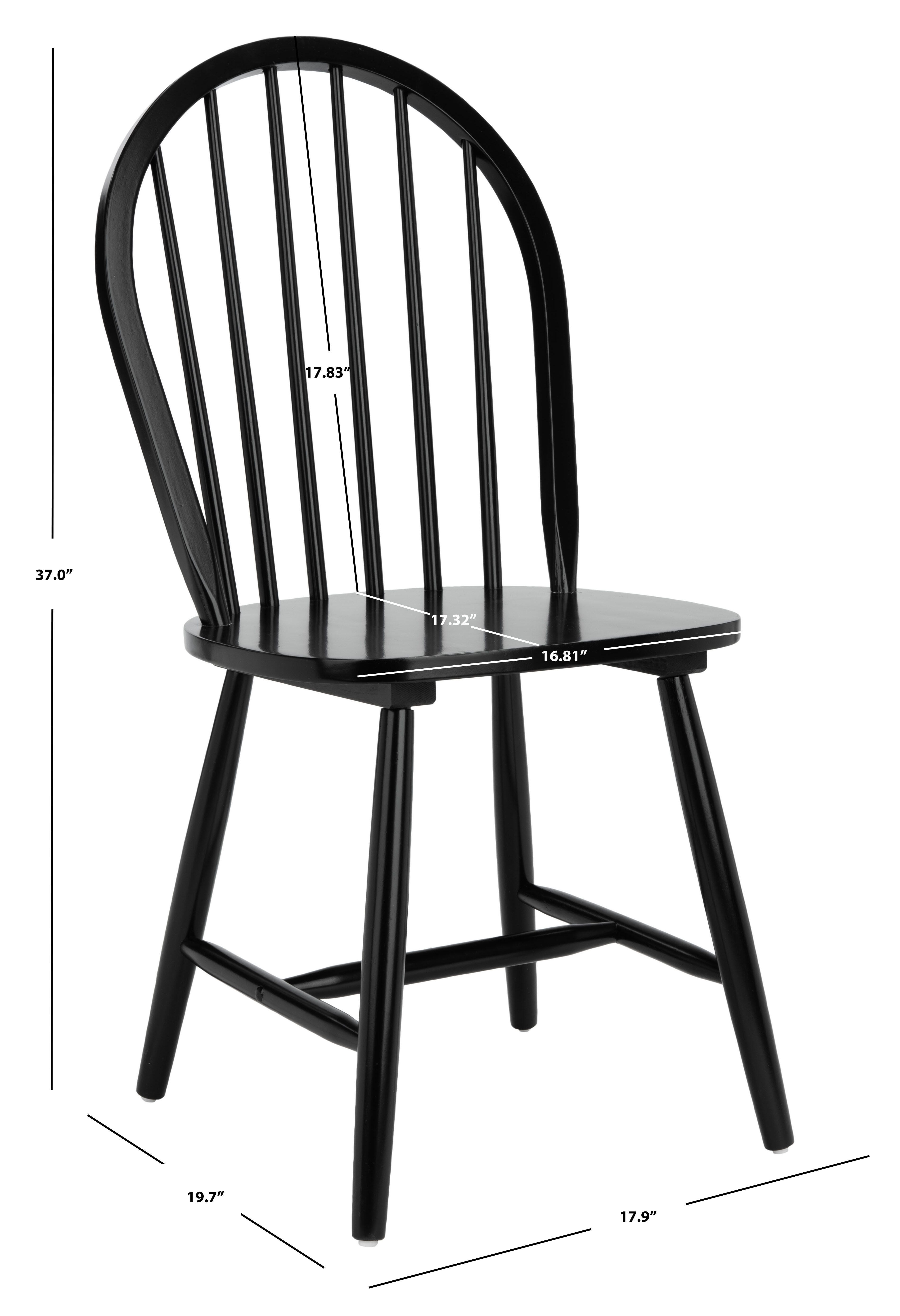Safavieh Camden Dining Chair (Set of 2), Black, large
