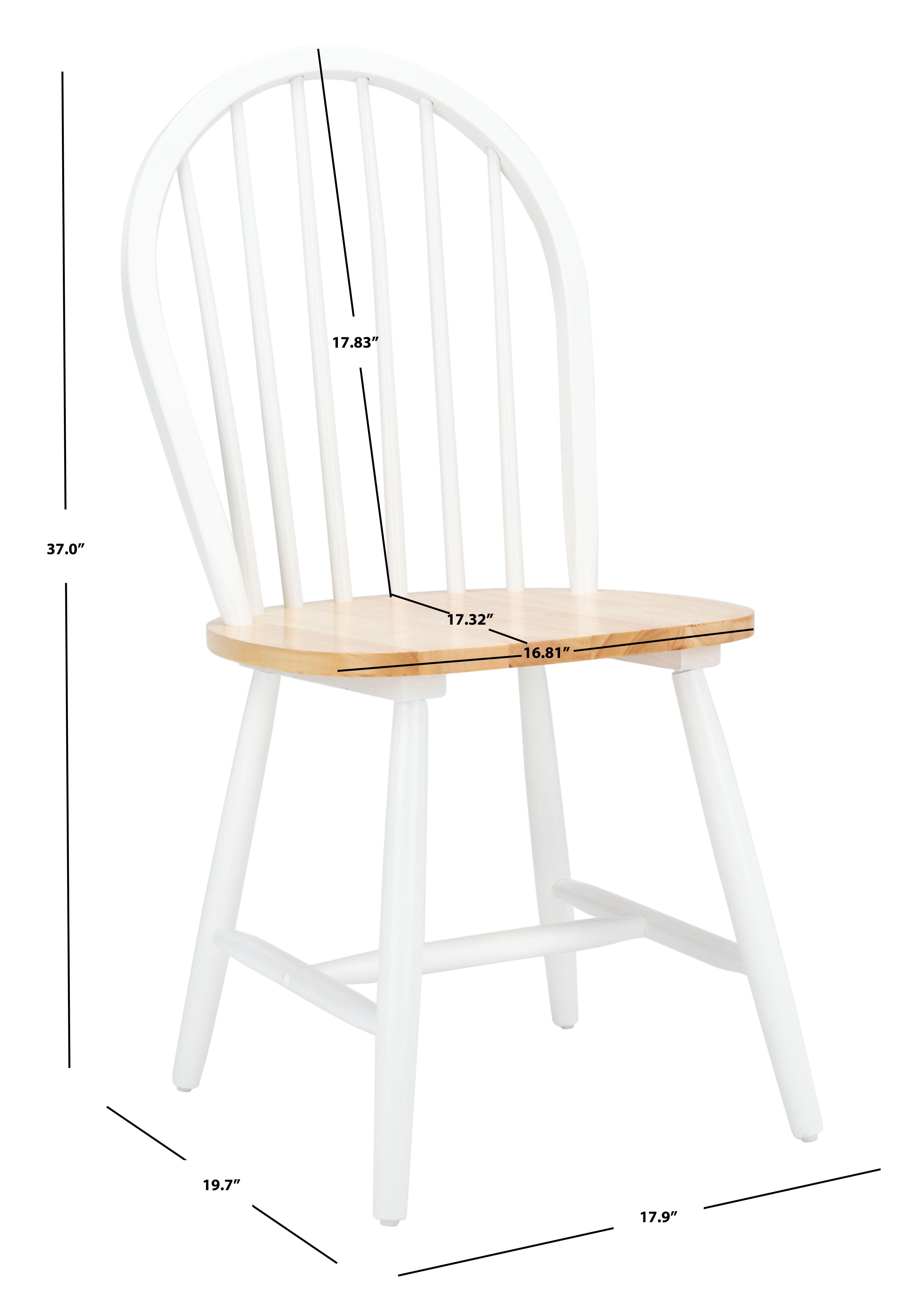 Safavieh Camden Dining Chair (Set of 2), White/Natural, large