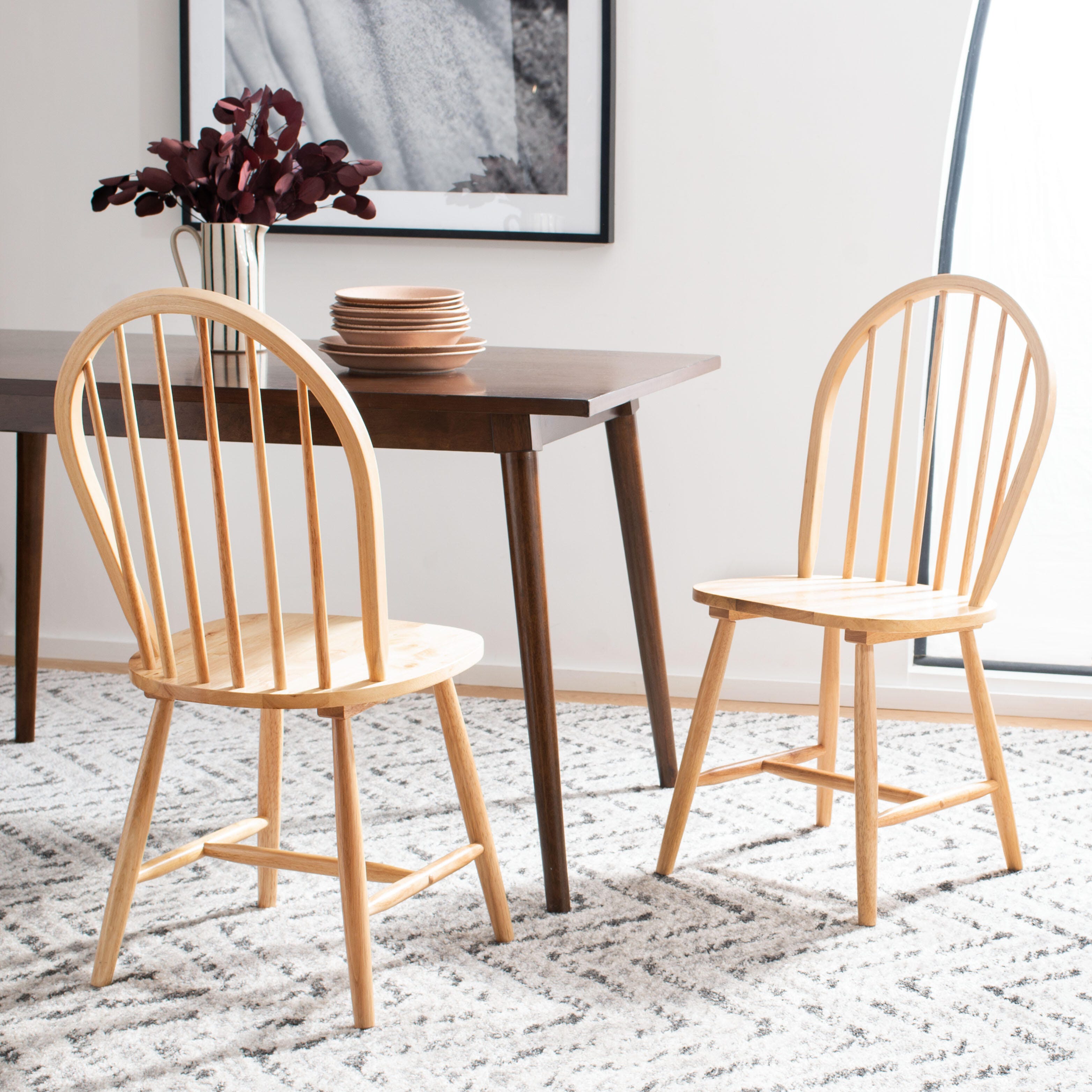 Safavieh Camden Dining Chair (Set of 2), Natural, large